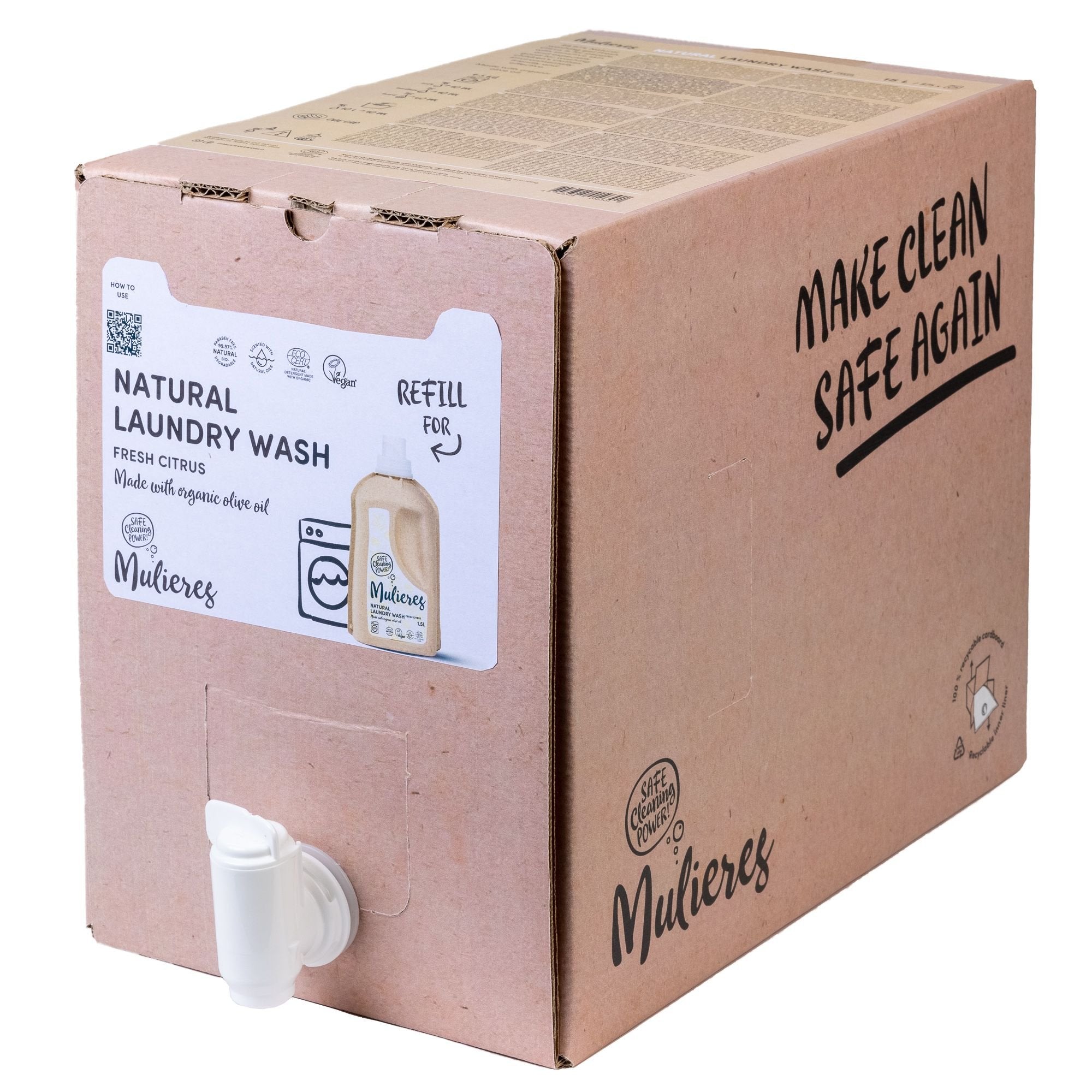Mulieres Koncentrovaný prací gel - svěží citrus - II. jakost - 15 l Mulieres