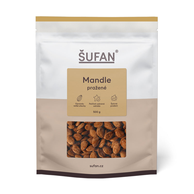 Šufan Mandle ze Španělska - nesolené a pražené - 500 g - II. jakost - prvotřídní kvalita Šufan
