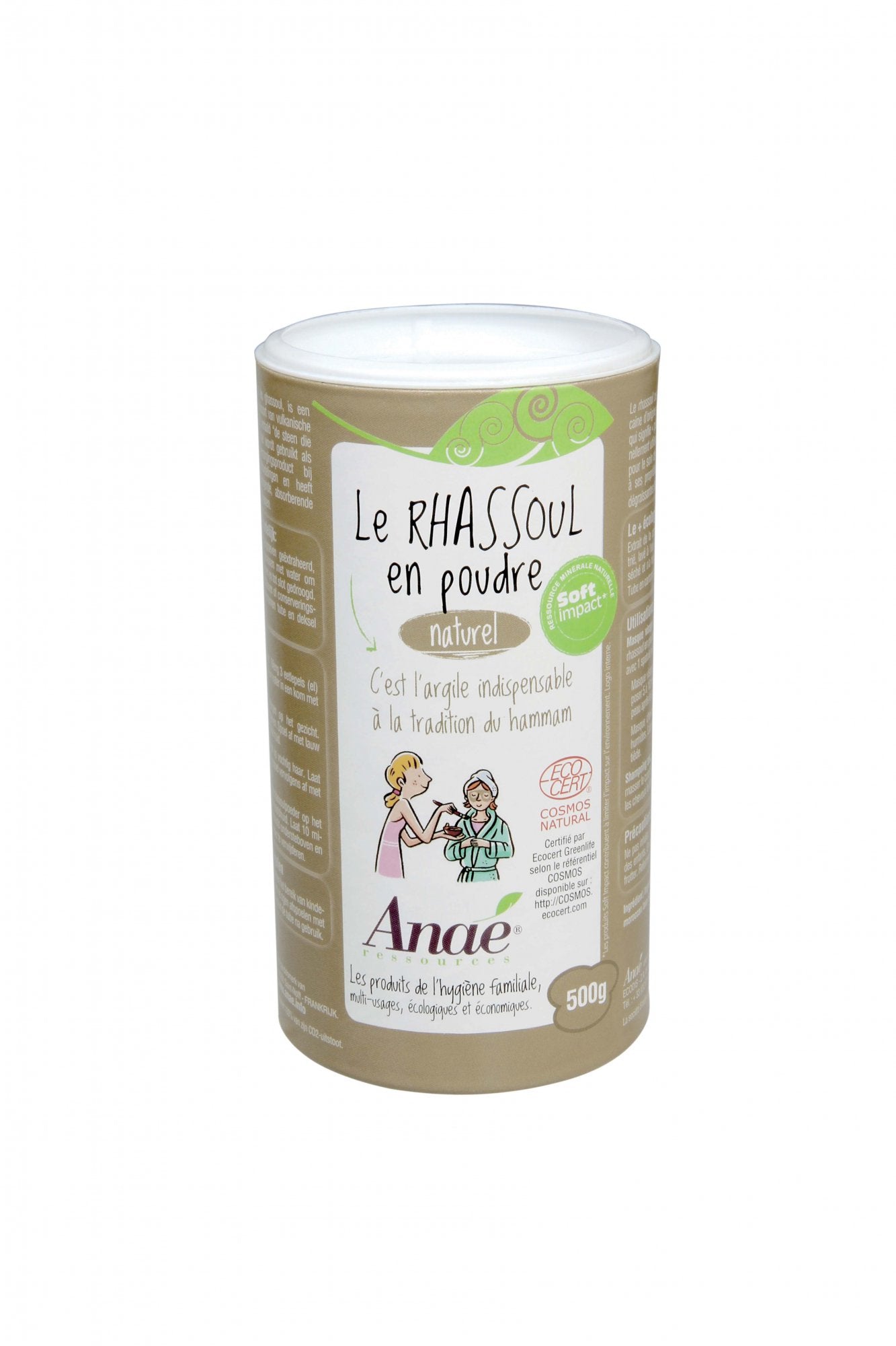 Anaé by Ecodis Rhassoul - marocký jíl (dóza 500 g) - II. jakost - šampon