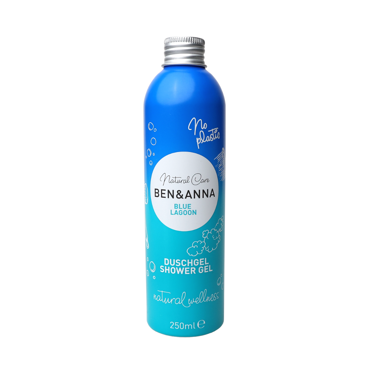 Ben & Anna Sprchový gel - Blue Lagoon (250 ml) - se svěží vůní Ben & Anna