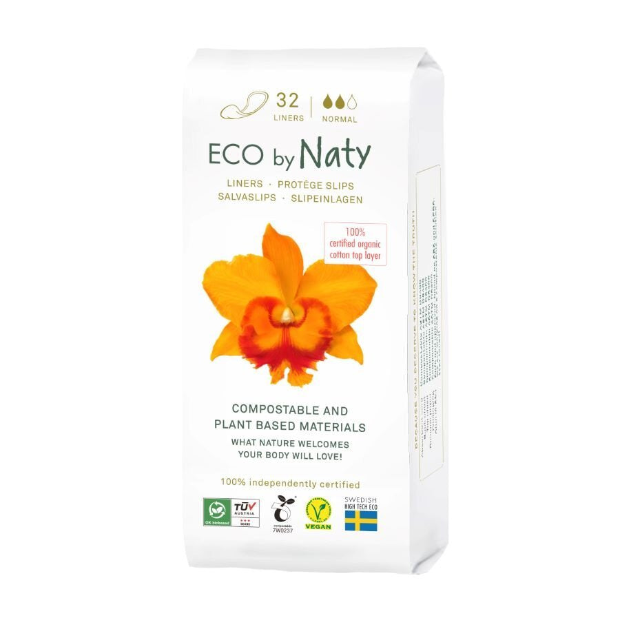 Eco by Naty Slipové vložky - normal (32 ks) - II. jakost - vnitřní vrstva z biobavlny