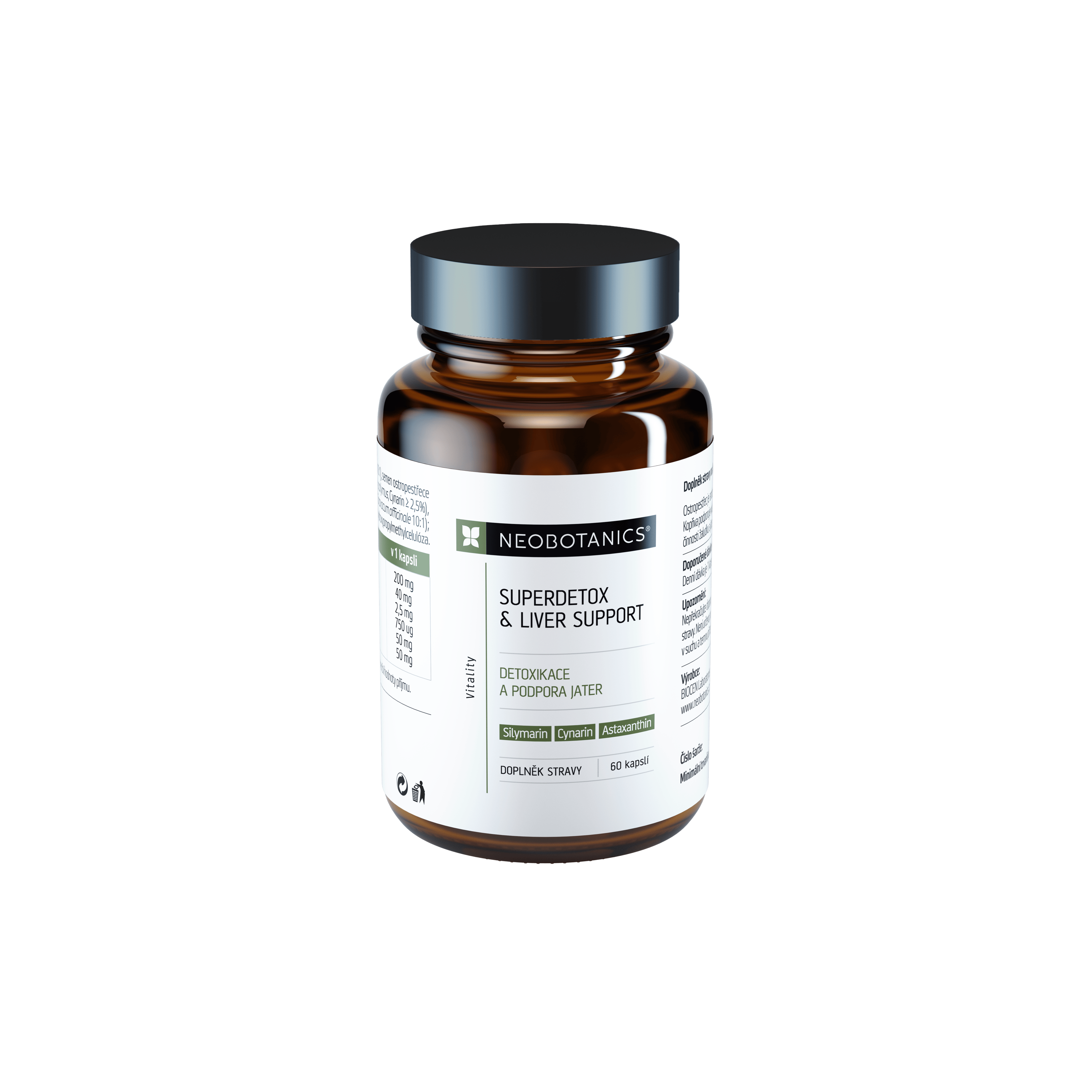 Neobotanics Superdetox & Liver Support (60 kapslí) - II. jakost - detoxikace a podpora jater Neobotanics