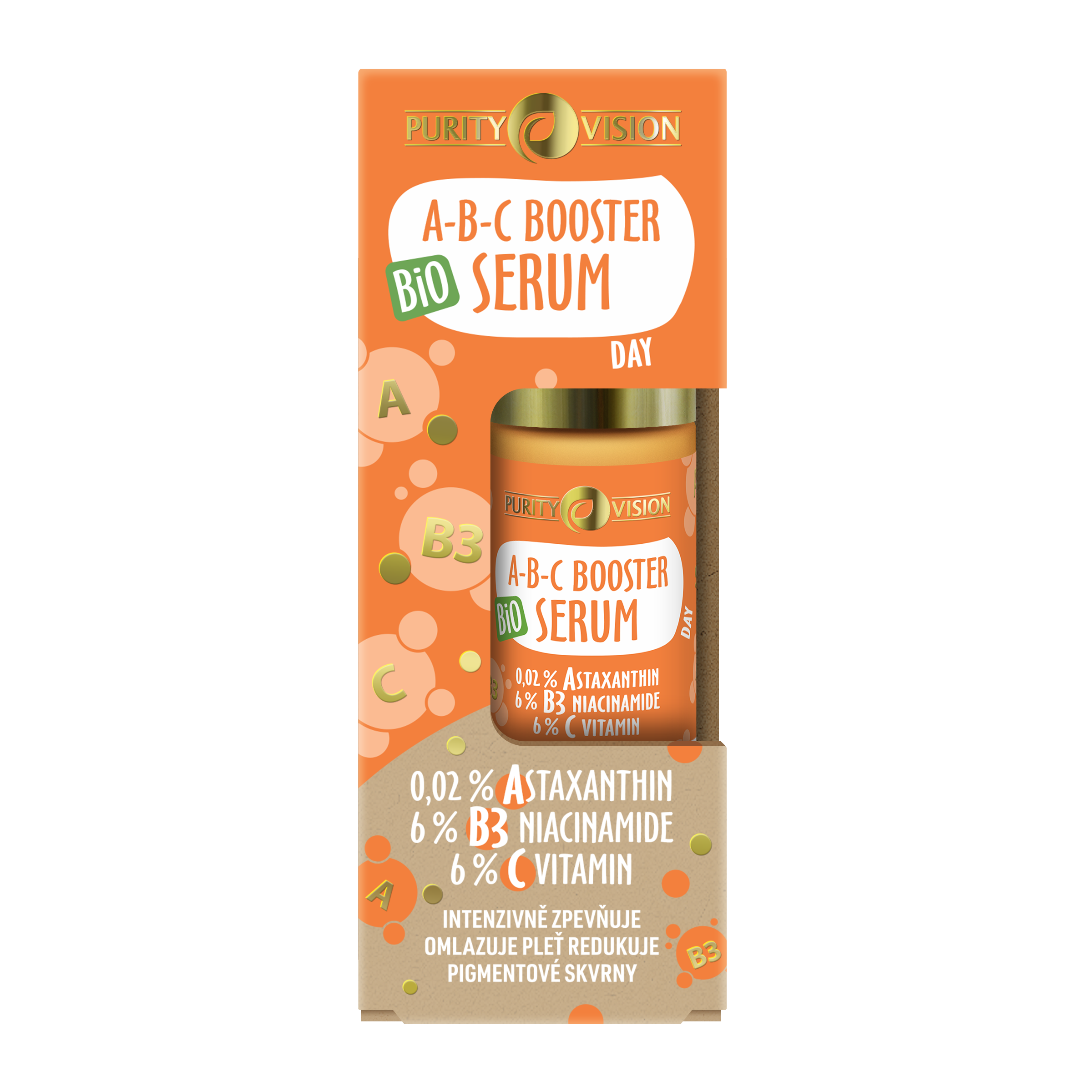 Purity Vision Denní pleťové sérum ABC Booster Day (30 ml) - II. jakost - s astaxanthinem