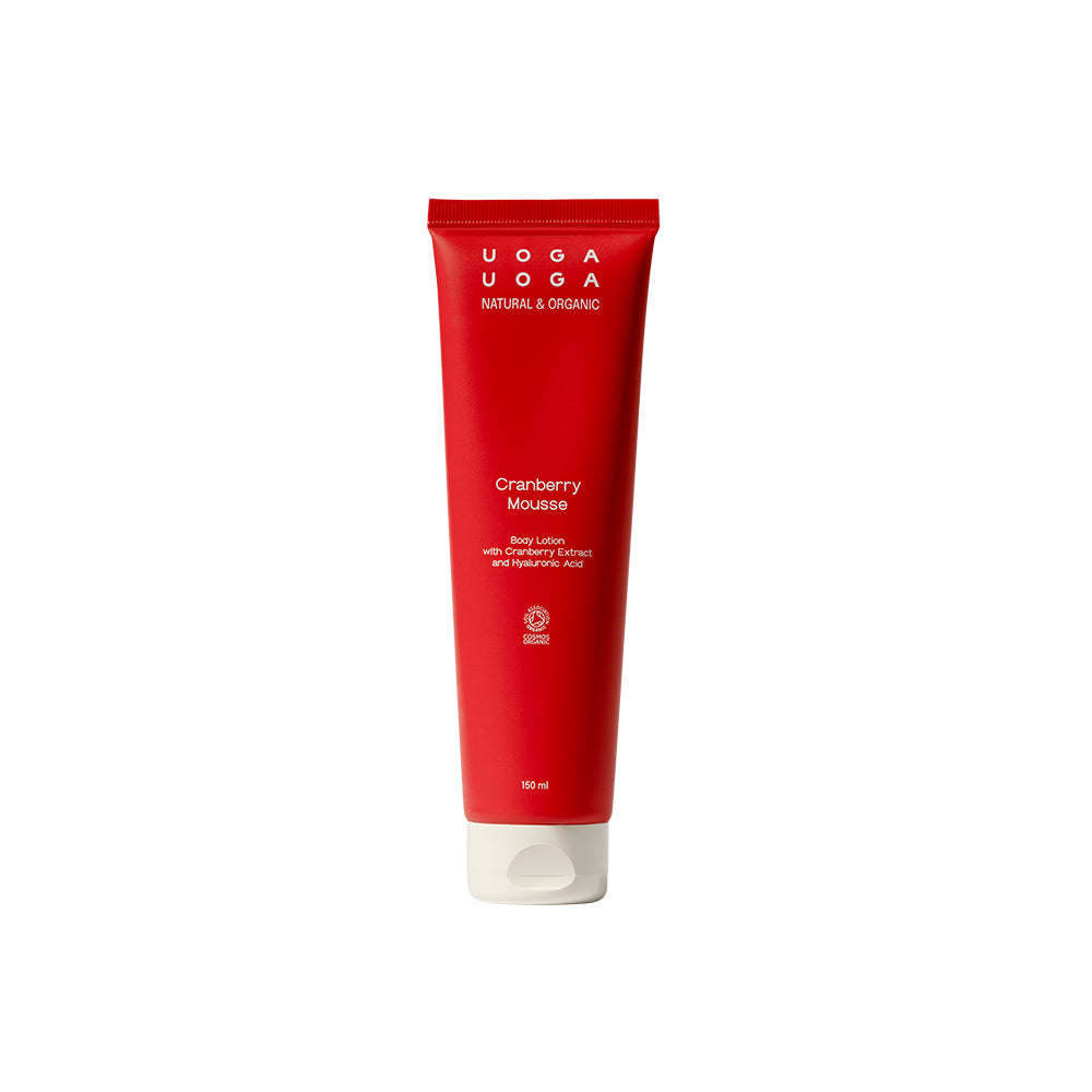 Uoga Uoga Hydratační tělový krém Cranberry Mousse s brusinkami BIO (150 ml) - hydratuje a vyživuje pokožku Uoga Uoga