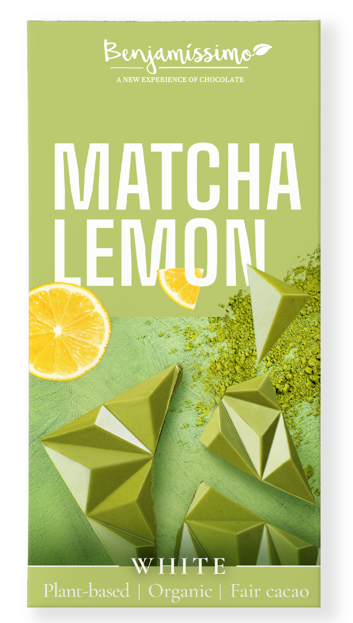 Benjamíssimo Čokoláda matcha & citron BIO (70 g) - nevšední kombinace chutí PURO shop