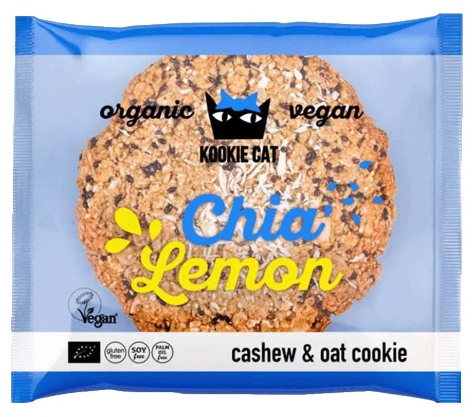 Kookie Cat Sušenka s chia semínky a citronem BIO (50 g) - bez lepku a umělých přísad PURO shop