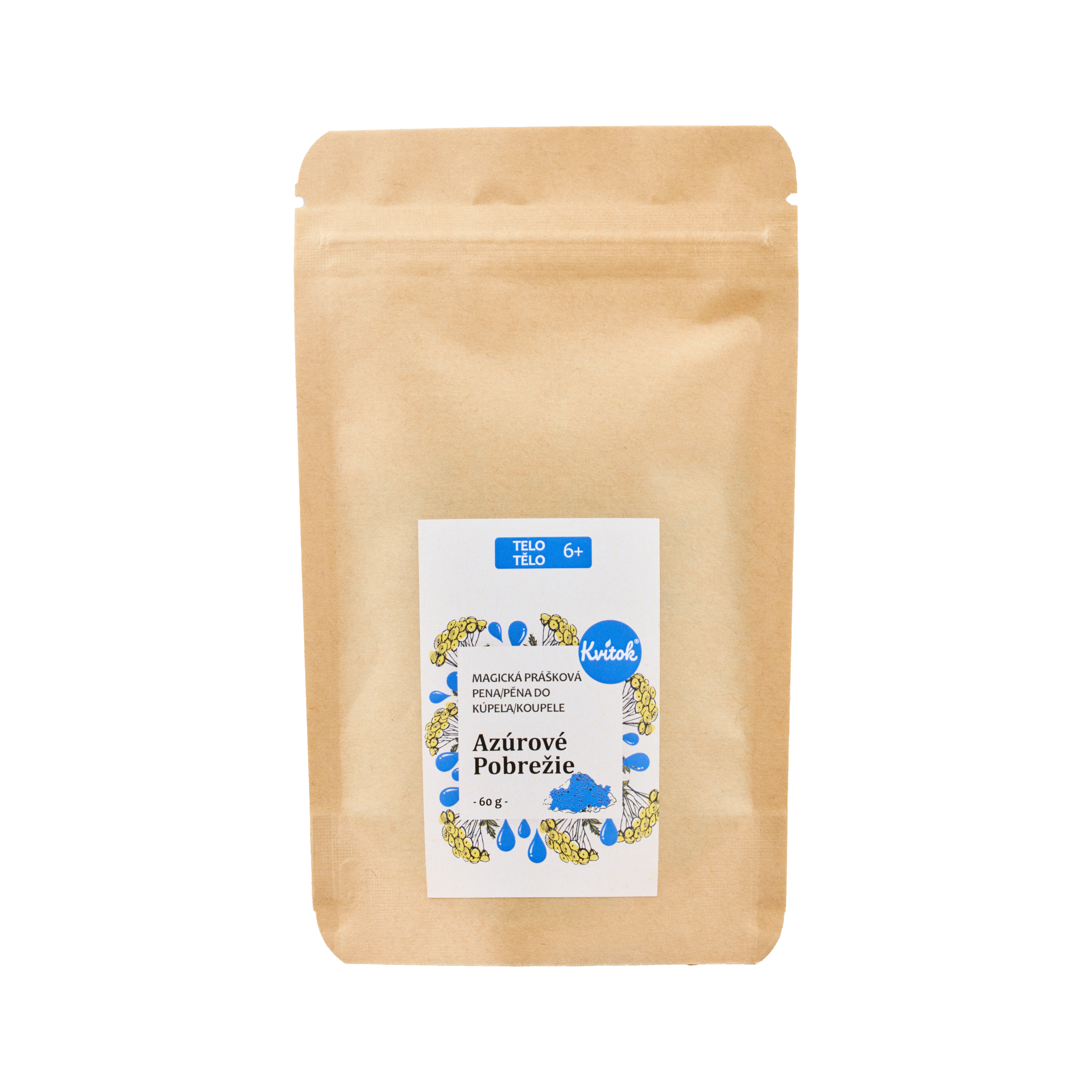 Kvitok Magická pěna do koupele Azurové pobřeží - 60 g - krásně pění Kvitok