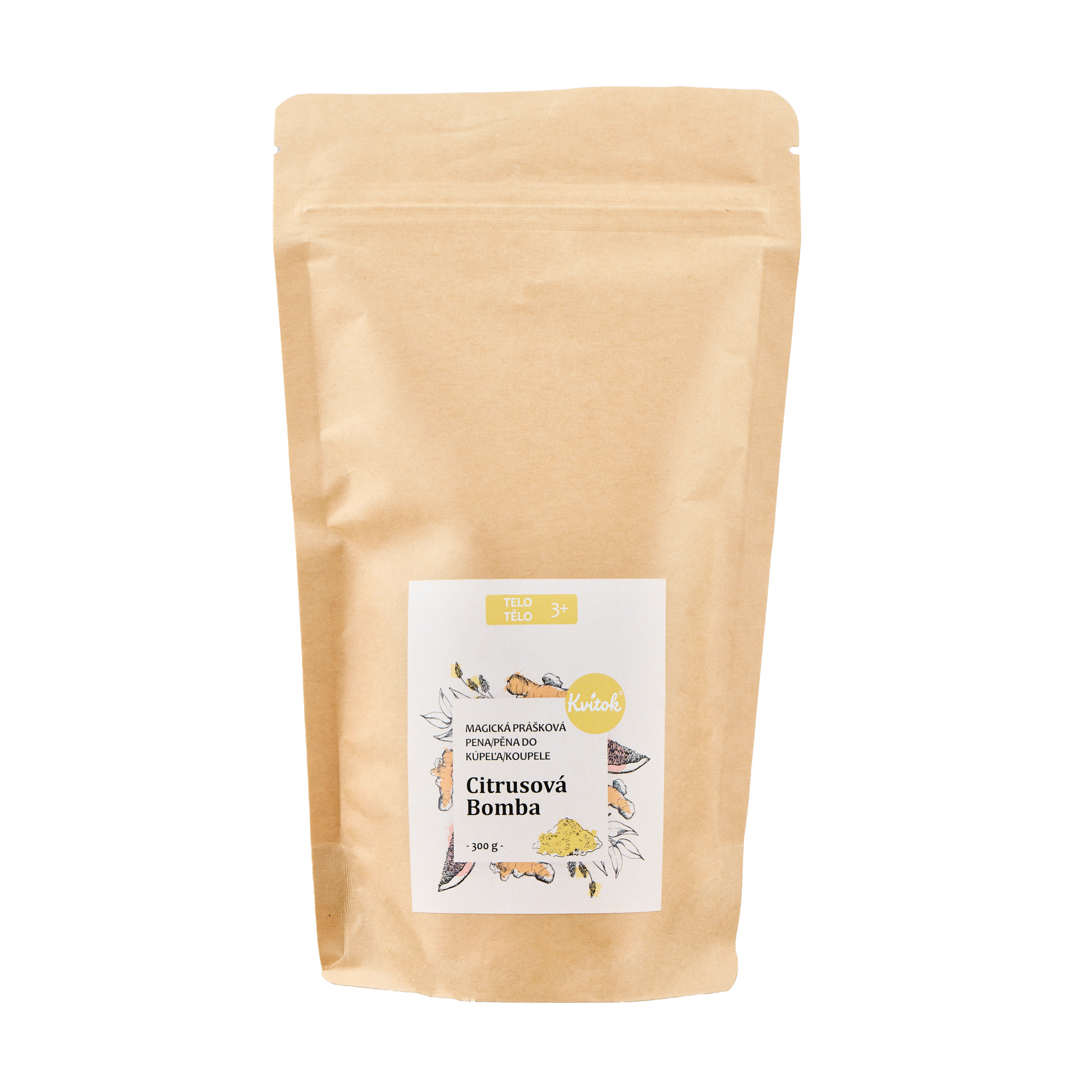 Kvitok Magická pěna do koupele Citrusová bomba - 300 g - krásně pění Kvitok