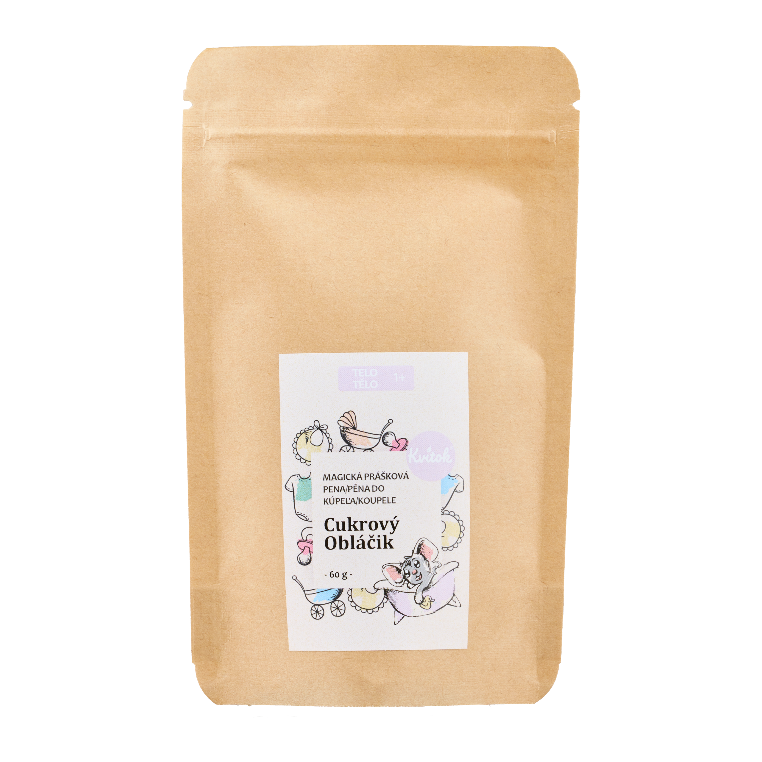 Kvitok Magická pěna do koupele Cukrový obláček - 60 g - krásně pění Kvitok