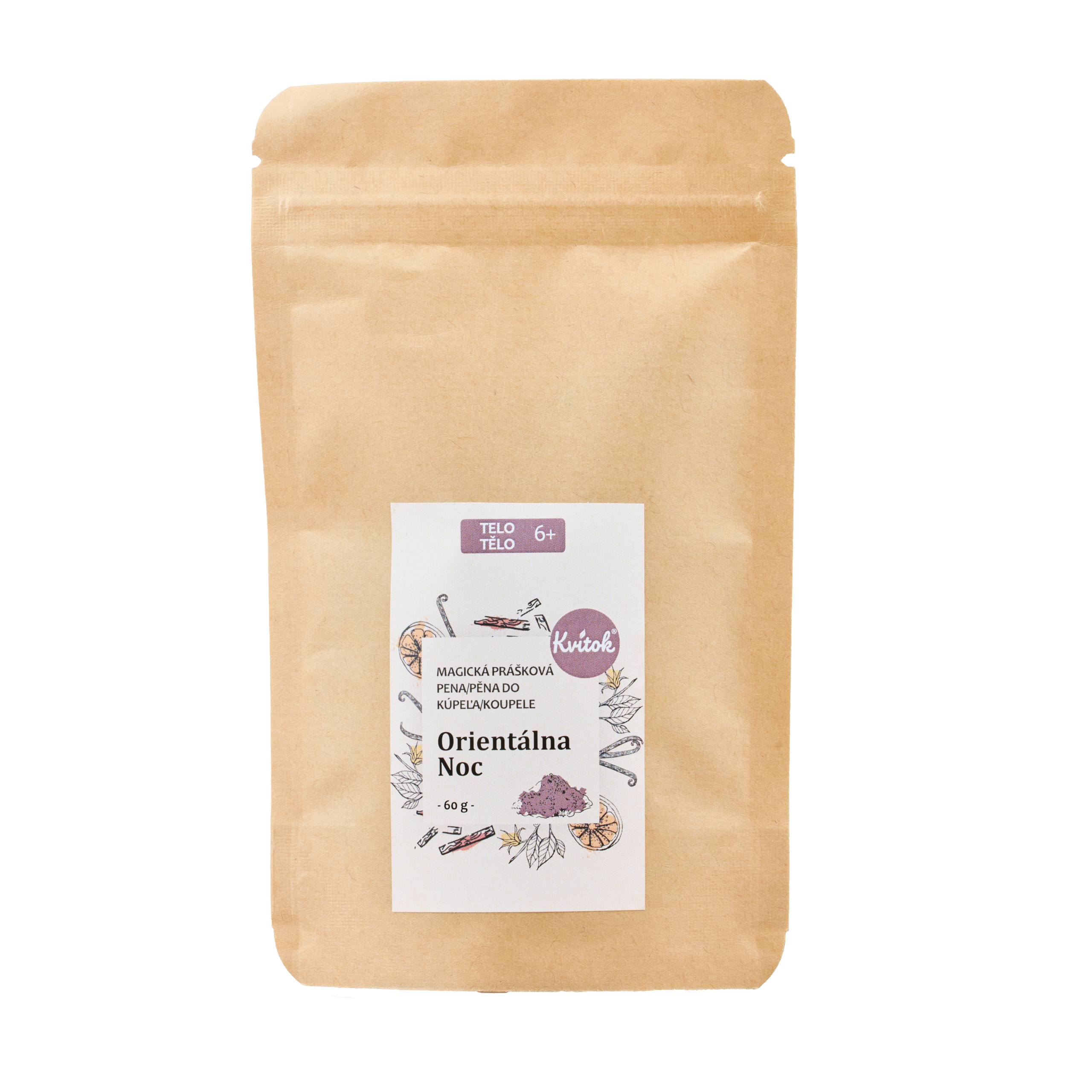 Kvitok Magická pěna do koupele Orientální noc - 60 g - krásně pění Kvitok