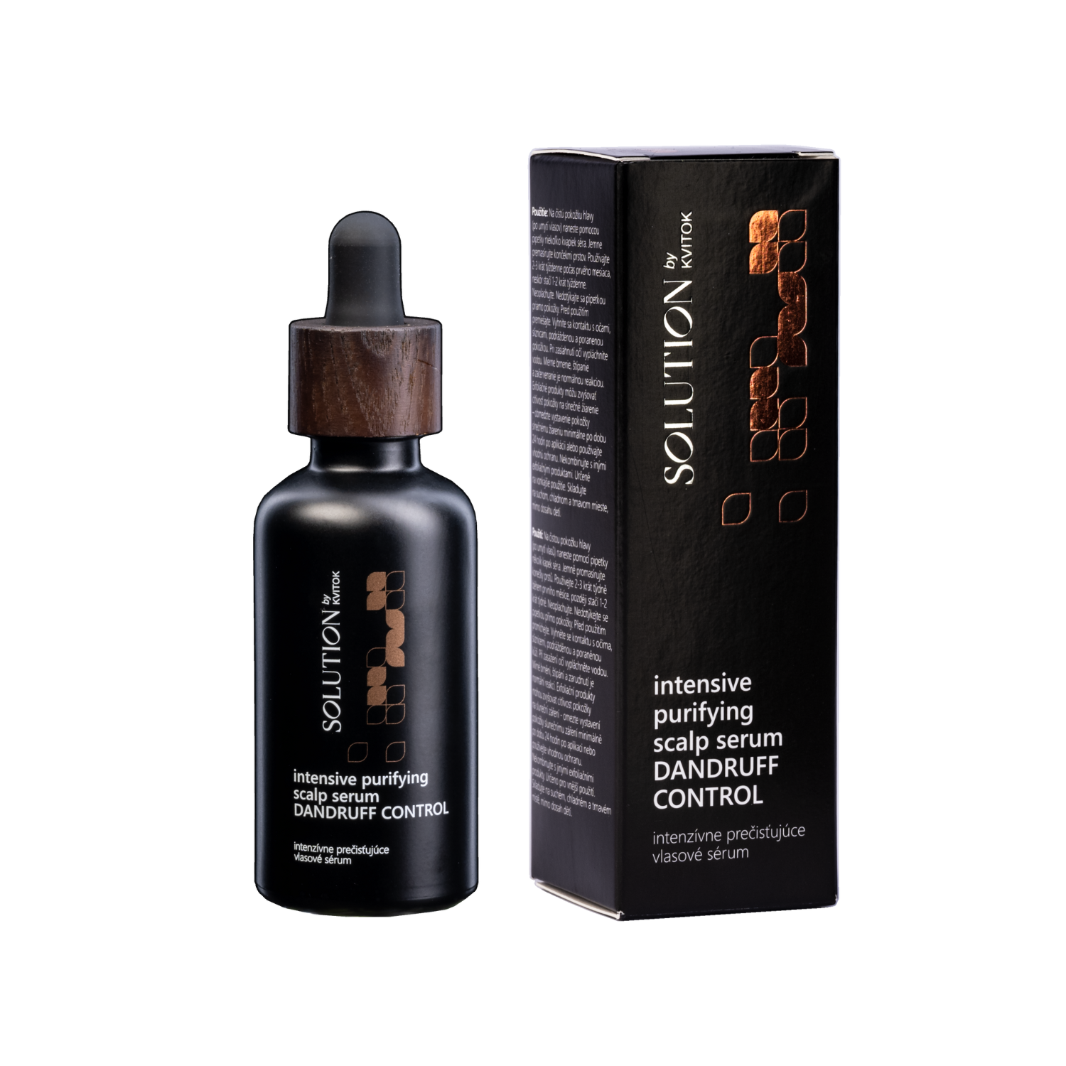 Kvitok Solution Intenzivní pročišťující vlasové sérum Dandruff Control (50 ml) - na suché i mastné lupy a svědění Kvitok