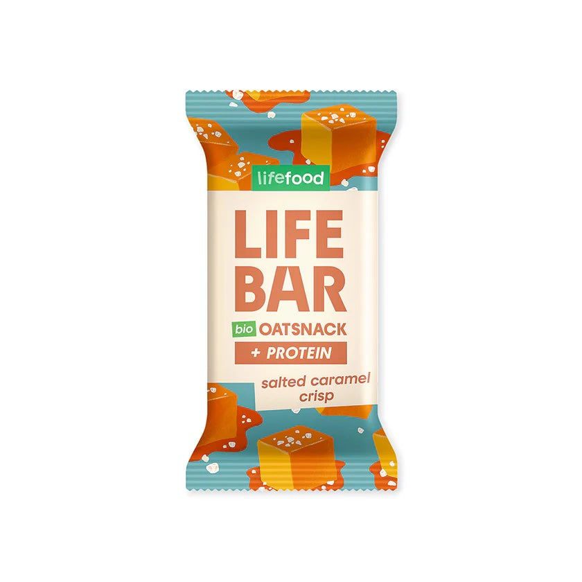 Lifefood Lifebar Oat Snack Protein Salted Caramel Crisp BIO (40 g) - bez lepku Lifefood