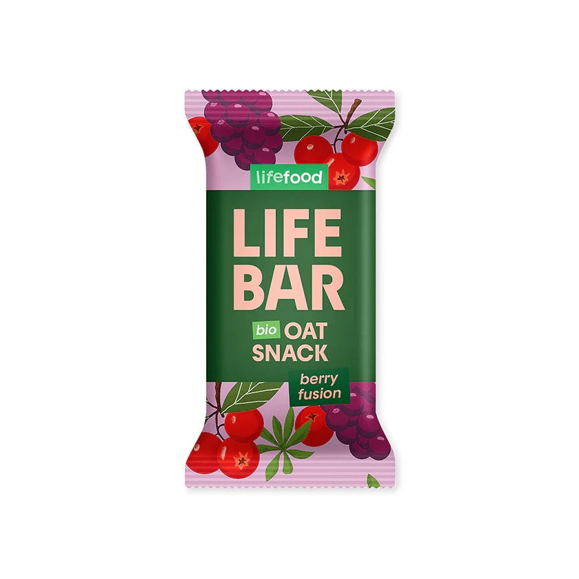 Lifefood Lifebar Oat snack Berry fusion BIO (40 g) - bez lepku Lifefood