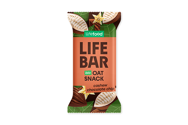 Lifefood Lifebar Oat snack Chocolate Chip BIO (40 g) - bez lepku Lifefood