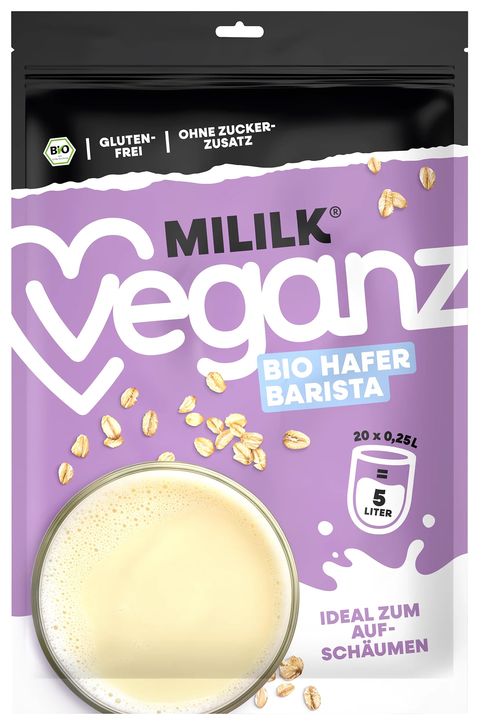 Mililk® Ovesný Barista koncentrát BIO (20 x 250 ml) - ve formě plátků PURO shop