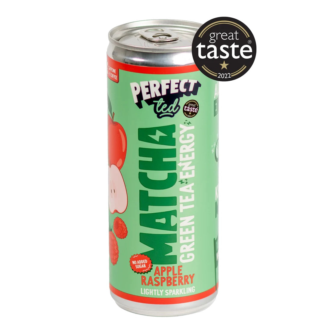 PerfectTed Matcha nápoj - Jablko & Malina (250 ml) - zdravý energy drink PURO shop