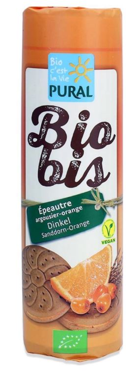 Pural Biobis Špaldové sušenky s rakytníkovo-pomerančovým krémem BIO (300 g) - lahodná chuť PURO shop