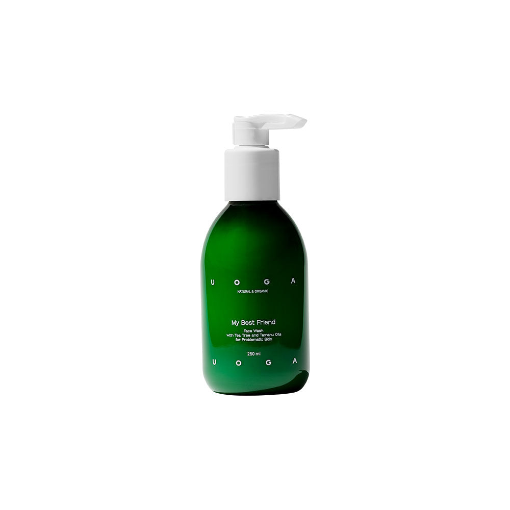 Uoga Uoga Pleťový čisticí gel My Best Friend s tea tree a tamanu BIO (250 ml) - pro mastnou