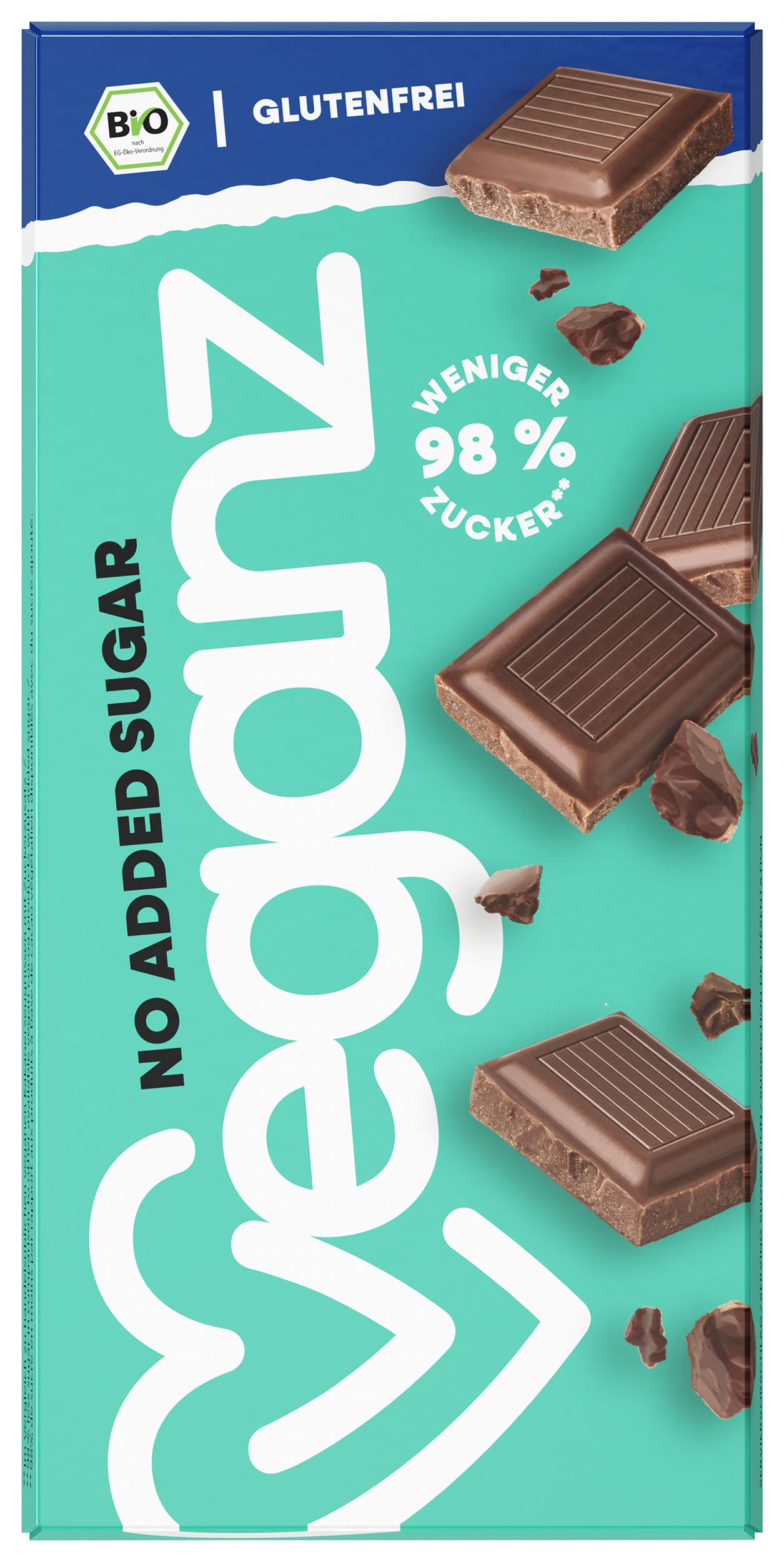 Veganz Čokoláda Classic bez přidaného cukru BIO (80 g) - slazená erythritolem a inulinem PURO shop
