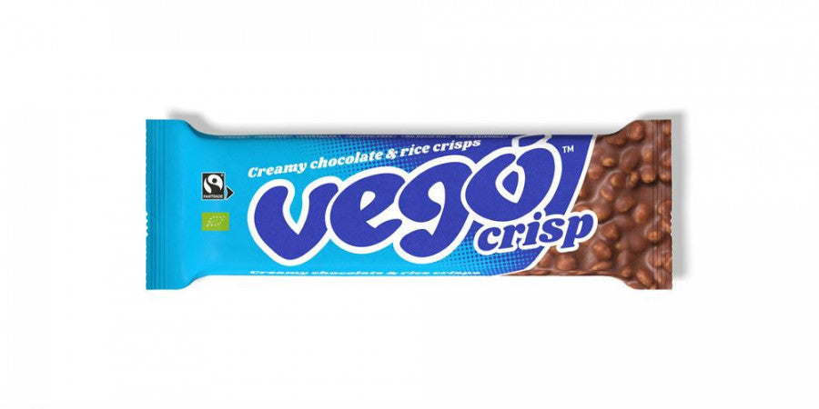 Vego Crisp Čokoládová tyčinka s rýžovými křupinkami rostlinná BIO (40 g) - lahodná chuť PURO shop
