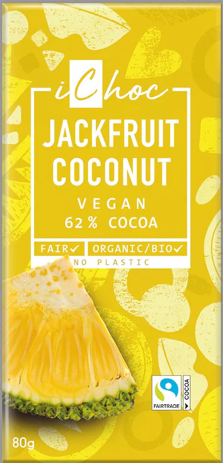 iChoc Tmavá čokoláda s jackfruitem a kokosem BIO (80 g) - fair trade kvalita PURO shop
