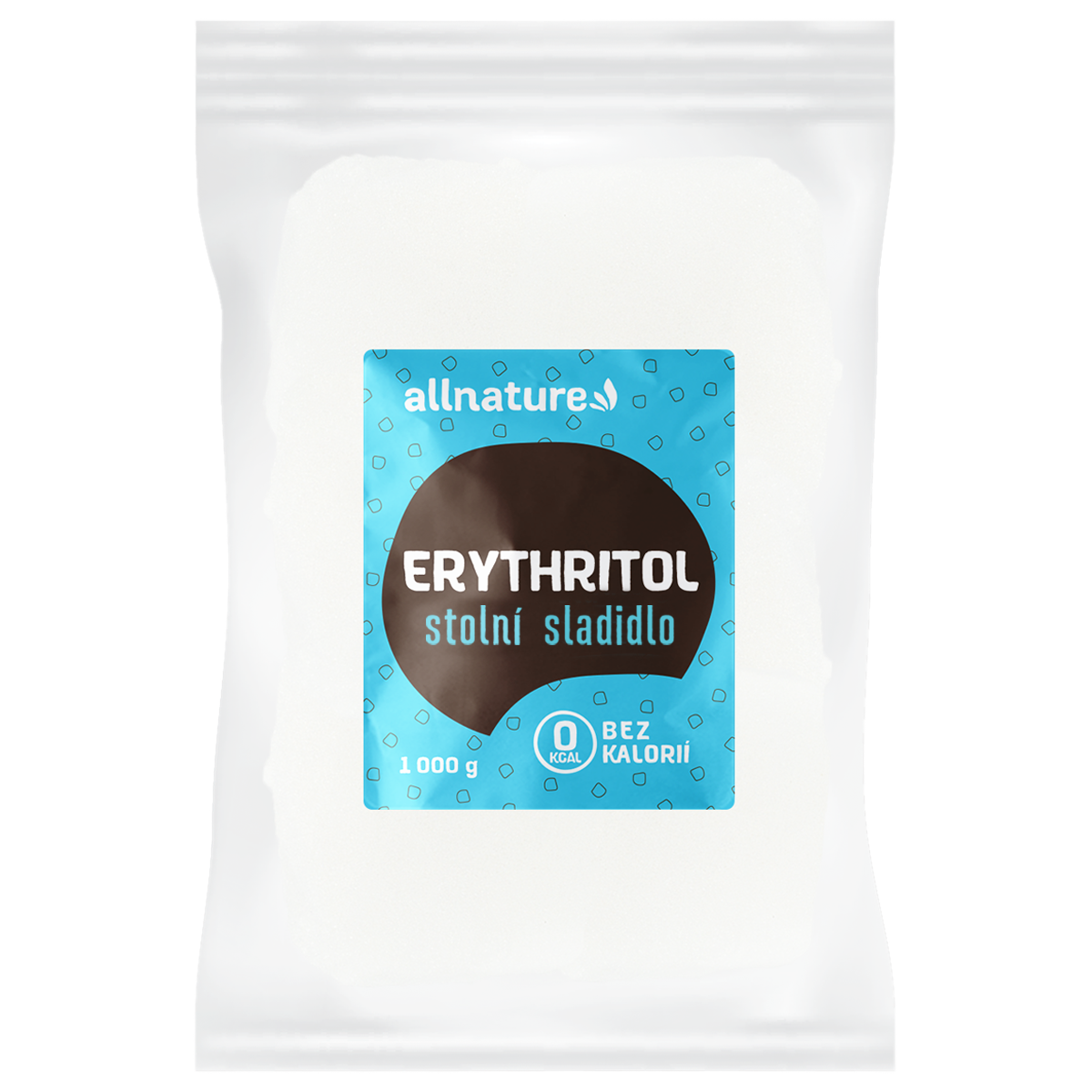 Allnature Erythritol 1 kg - pošk. obal - bez kalorií