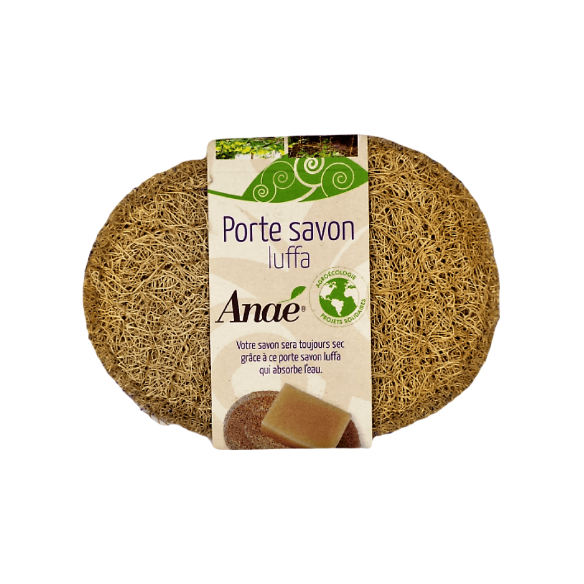Anaé by Ecodis Lufa podložka na tuhé mýdlo - pošk. obal - vstřebá přebytečnou vodu Ecodis