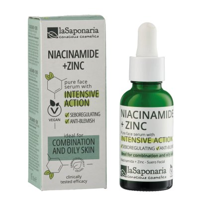 laSaponaria Pleťové sérum - Niacinamid + Zinek (30 ml) - pro mastnou a smíšenou pleť laSaponaria