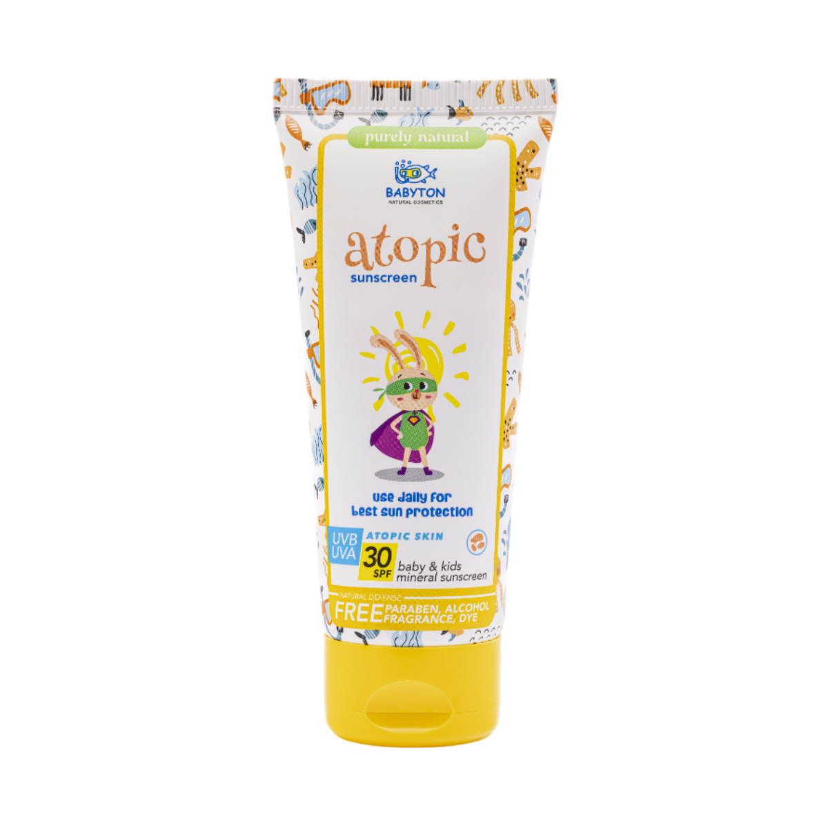 Babyton Opalovací krém pro děti SPF 30 ATOPIC (100 ml) - s přírodním minerálním filtrem Babyton