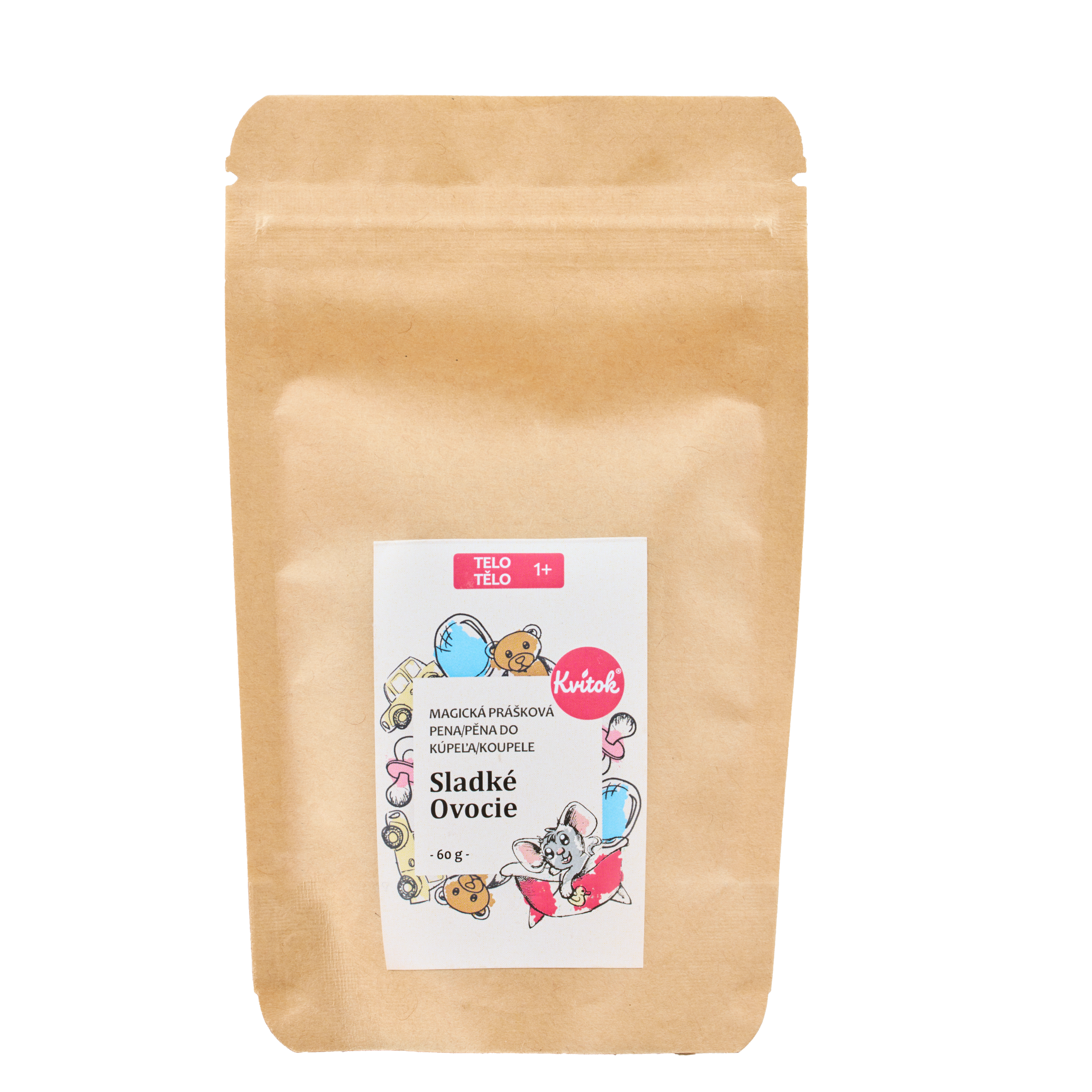 Kvitok Magická pěna do koupele Sladké ovoce (60 g) - pošk. obal - ideální pro děti Kvitok