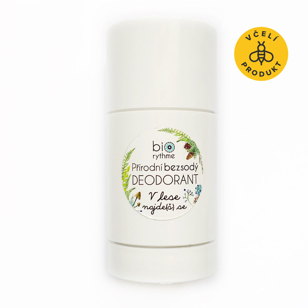 Biorythme Tuhý deodorant bez sody V lese najde(š) se (80 g) - pošk. obal - unisex svěží a dřevitá vůně Biorythme