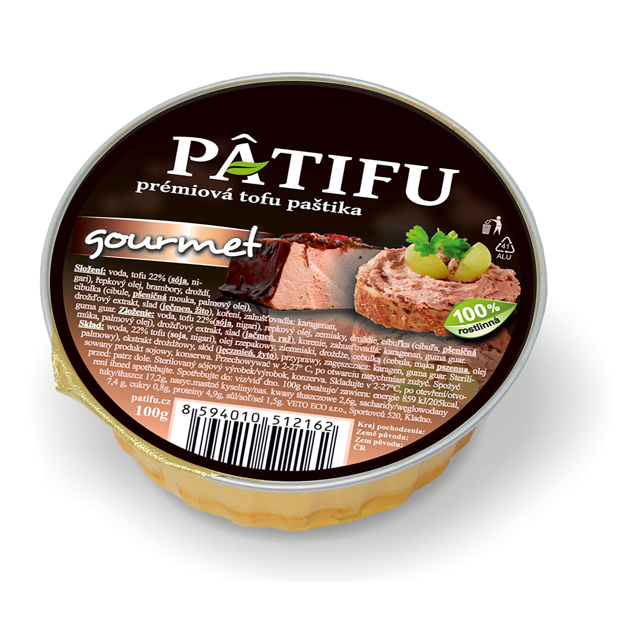 Alternativa paštiky PATIFU gourmet 100 g   VETO ECO Veto