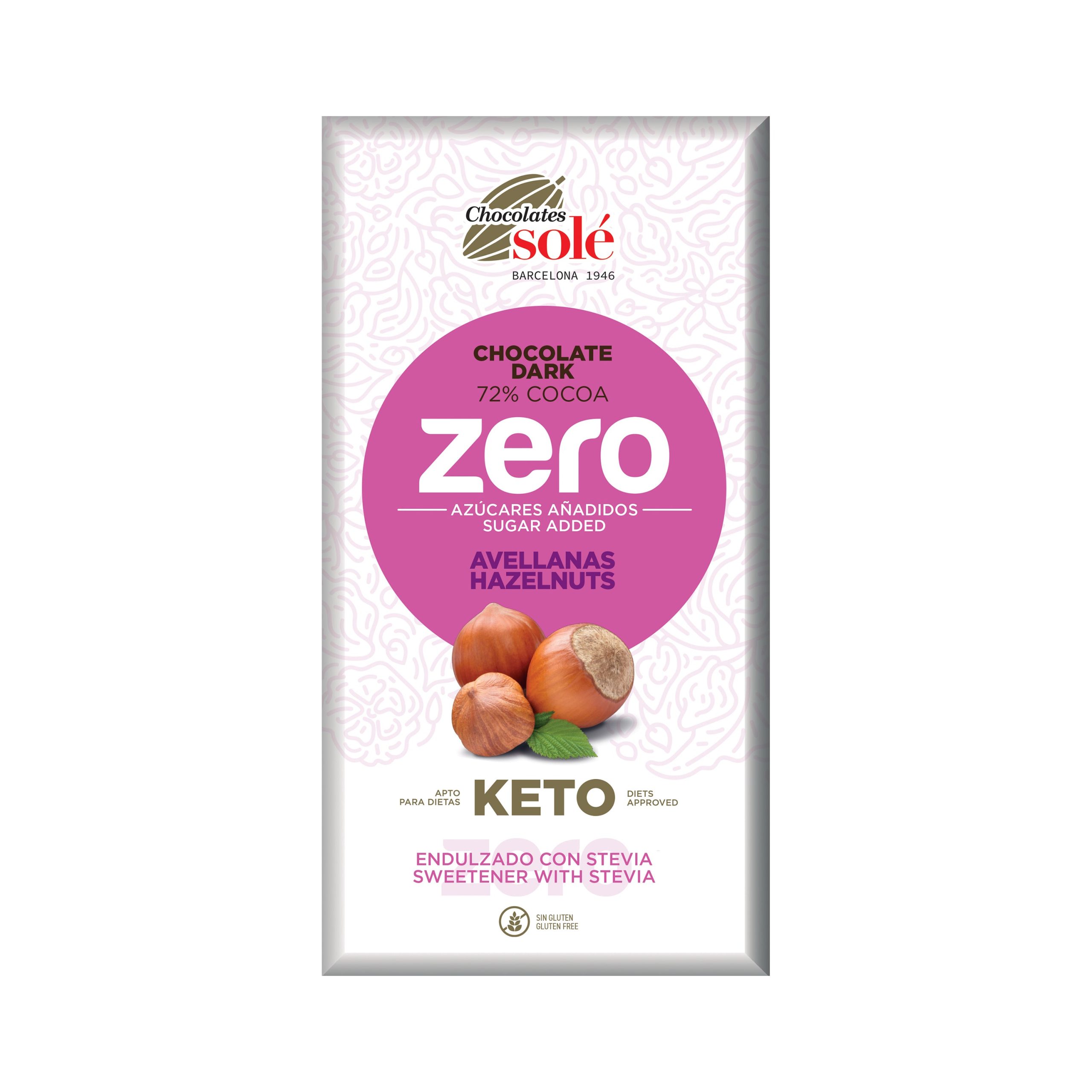 Čokoláda hořká s oříšky a stévií bez cukru 100 g   SOLÉ SOLÉ