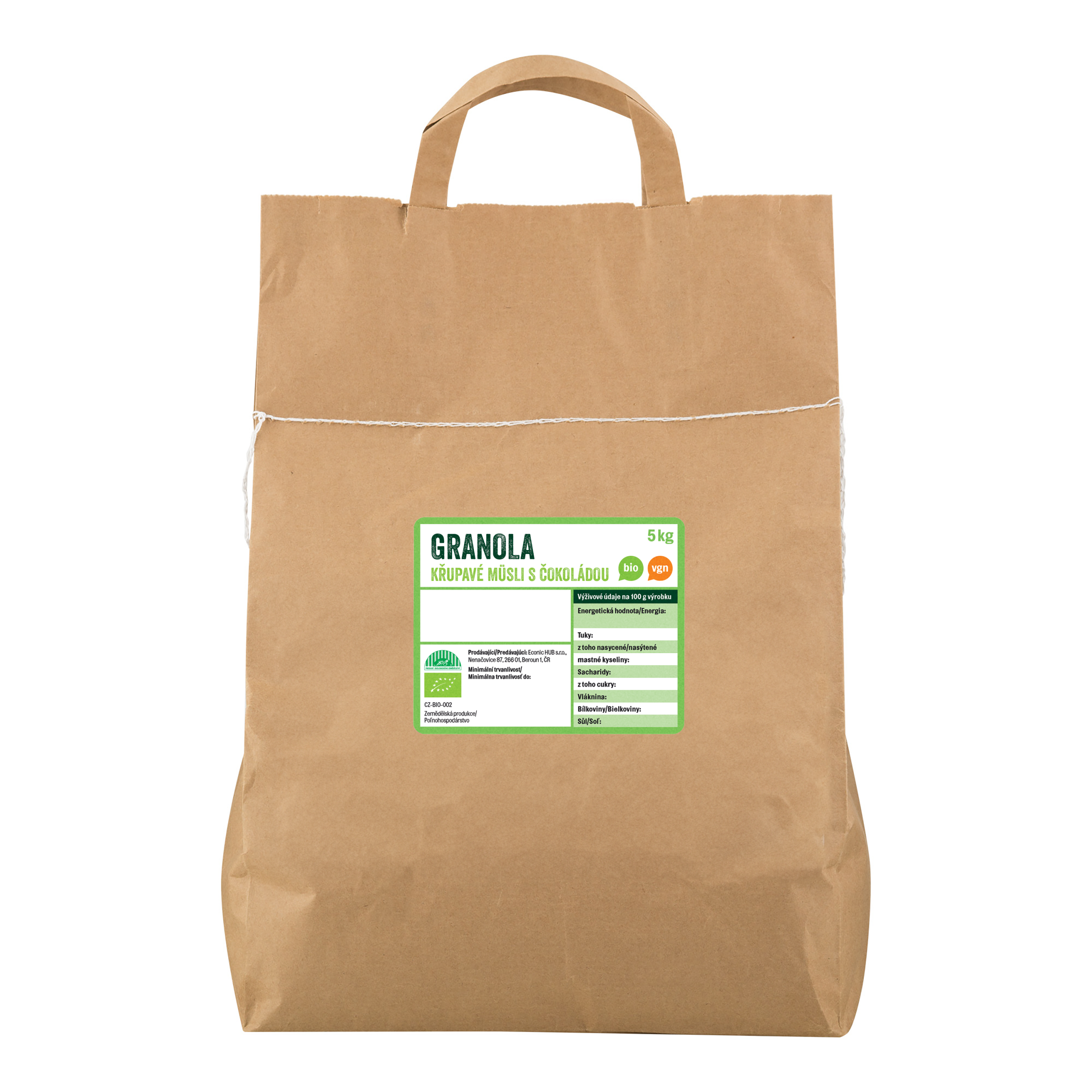 Granola - Křupavé müsli s čokoládou 5 kg BIO   COUNTRY LIFE Country Life