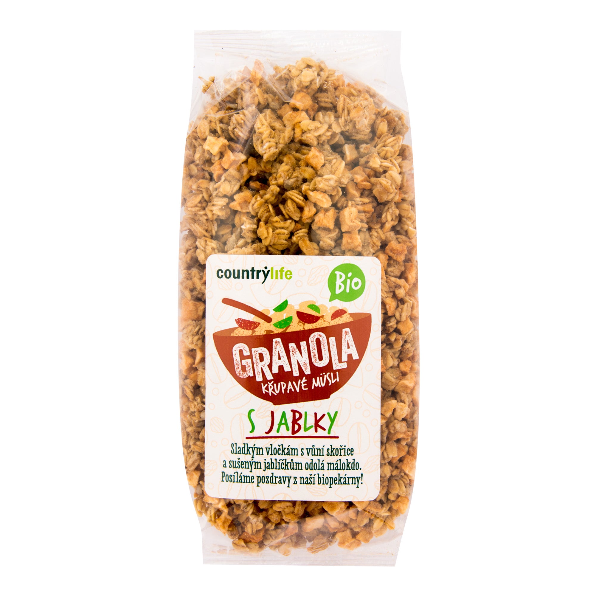 Granola - Křupavé müsli s jablky 350 g BIO   COUNTRY LIFE Country Life