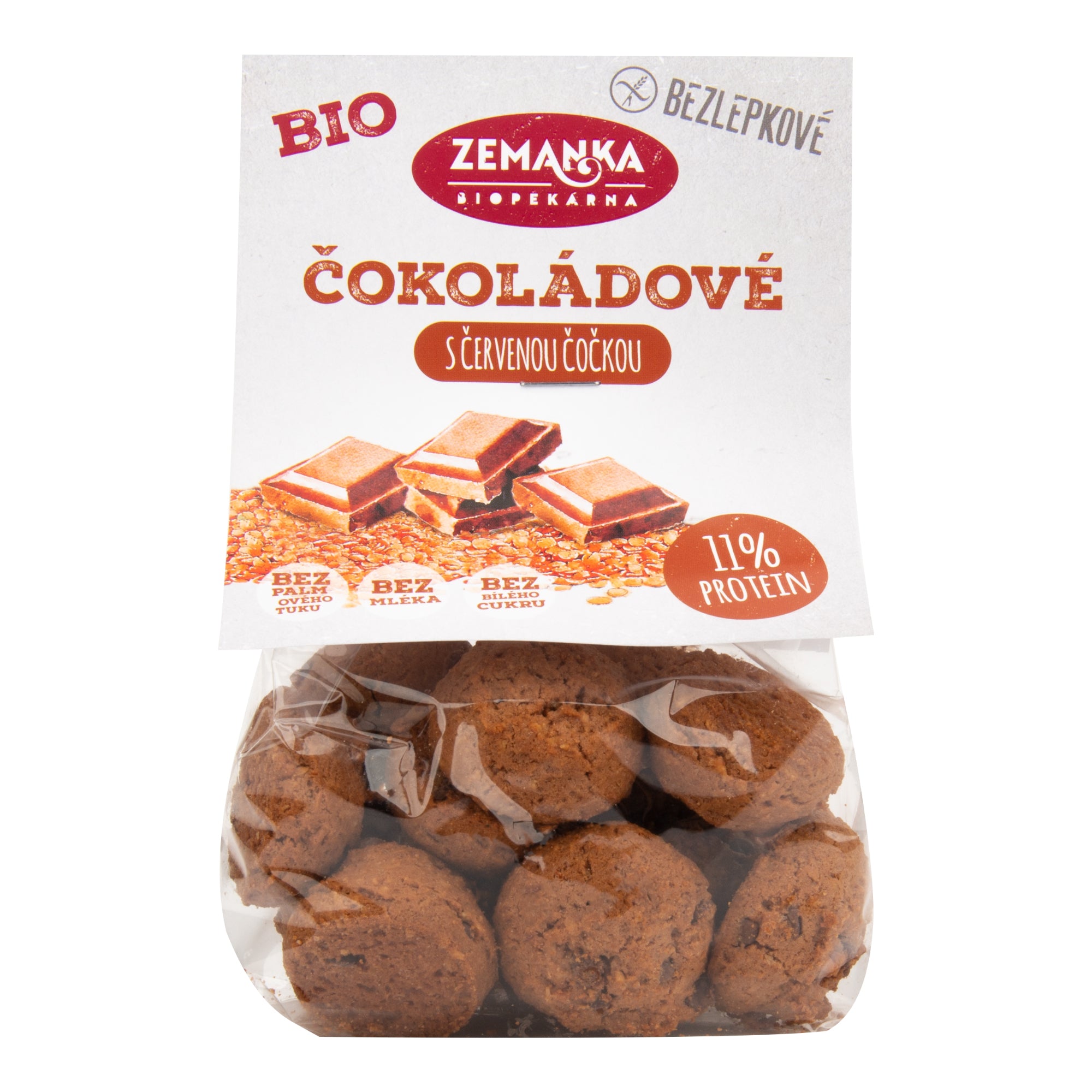 Hrudky čočkové s kokosem a čokoládou bezlepkové 100 g BIO   ZEMANKA Biopekárna Zemanka