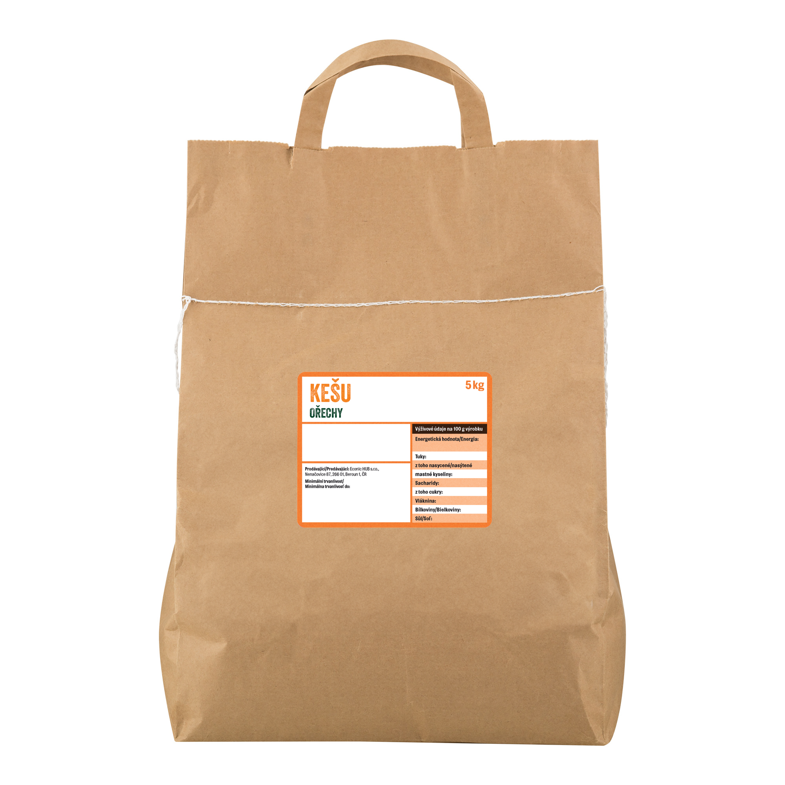 Kešu ořechy 5 kg   COUNTRY LIFE Country Life