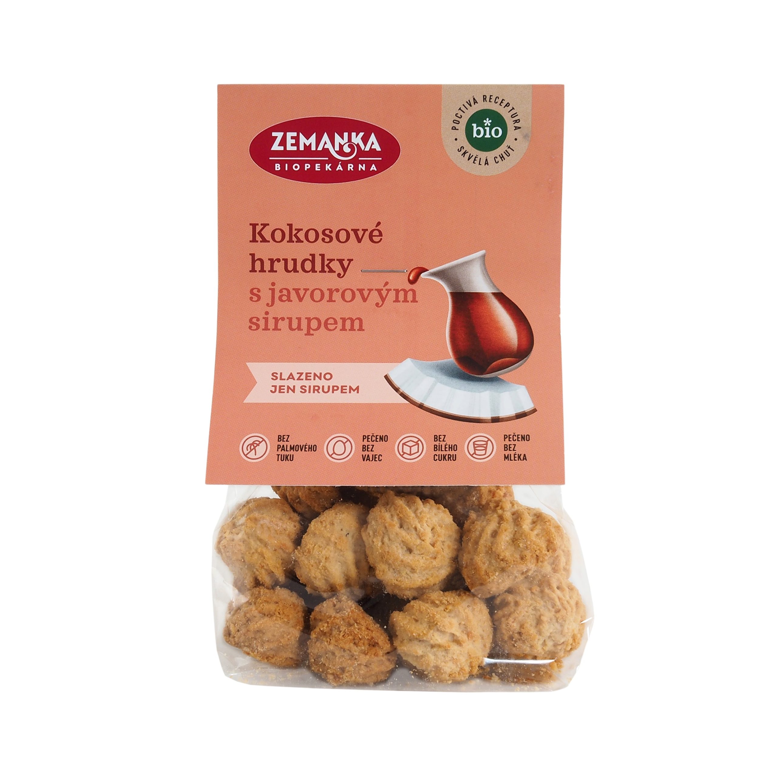 Kokosky s javorovým sirupem 100 g BIO   ZEMANKA Biopekárna Zemanka