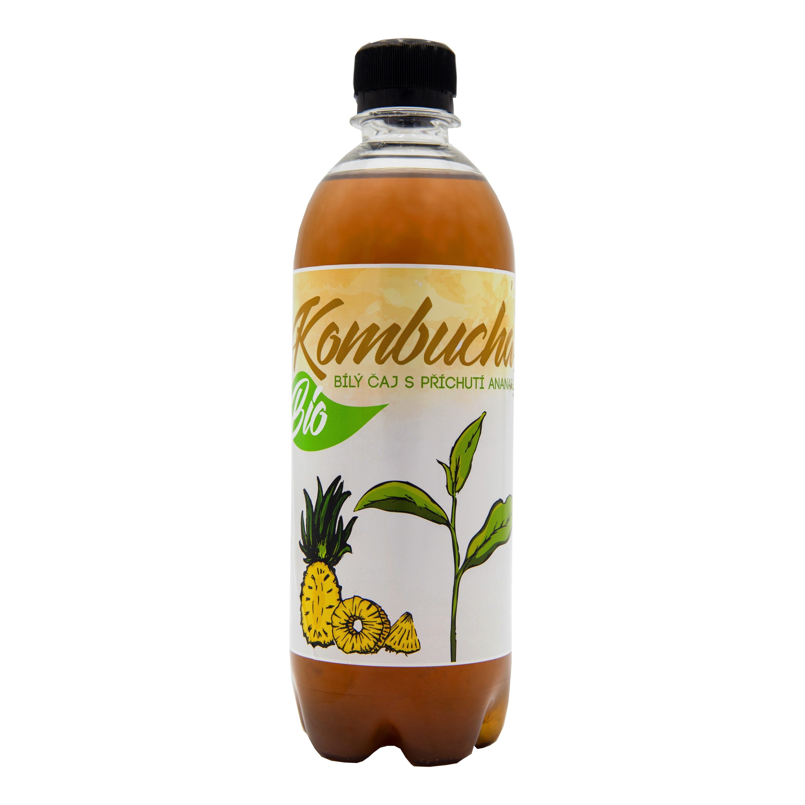 Kombucha z bílého čaje Ananas 500 ml BIO   STEVIKOM Stevikom