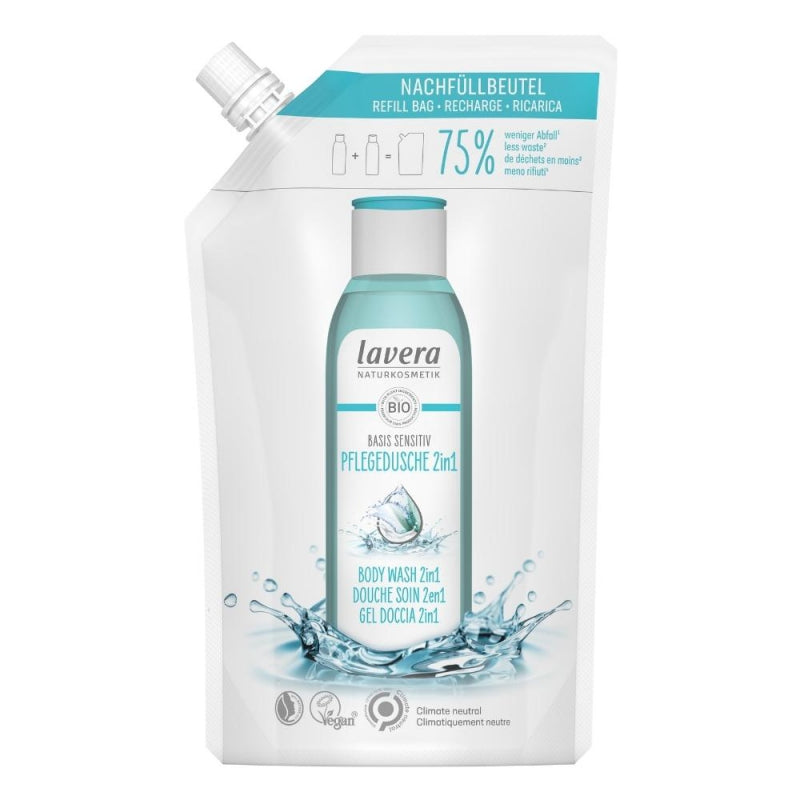 Lavera Basis Sensitive Sprchový gel na tělo a vlasy 2v1 - 500 ml (refill) - i pro citlivou pokožku Lavera