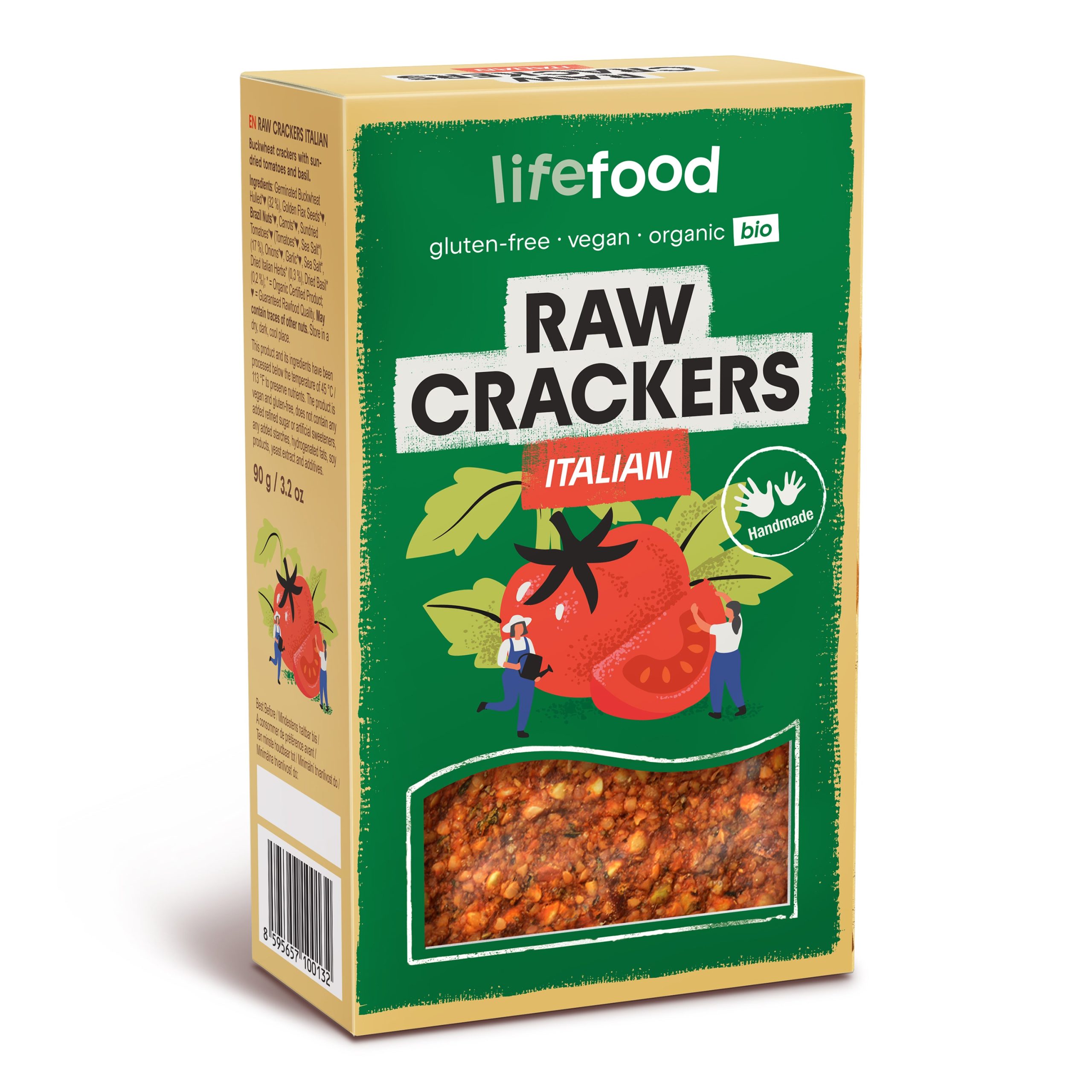 Life Crackers italské RAW 90 g BIO   LIFEFOOD Lifefood