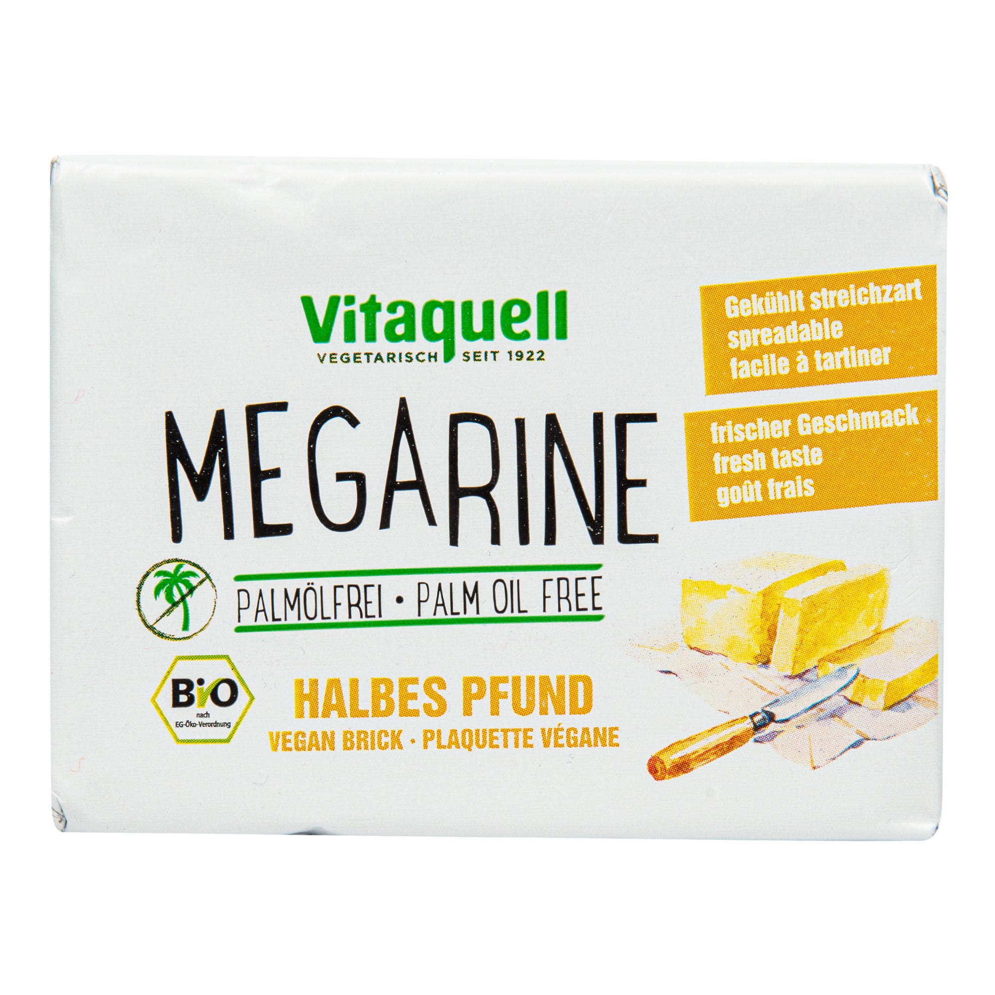 Margarín kokosovo-slunečnicový s bambuckým máslem 250 g BIO   VITAQUELL Vitaquell