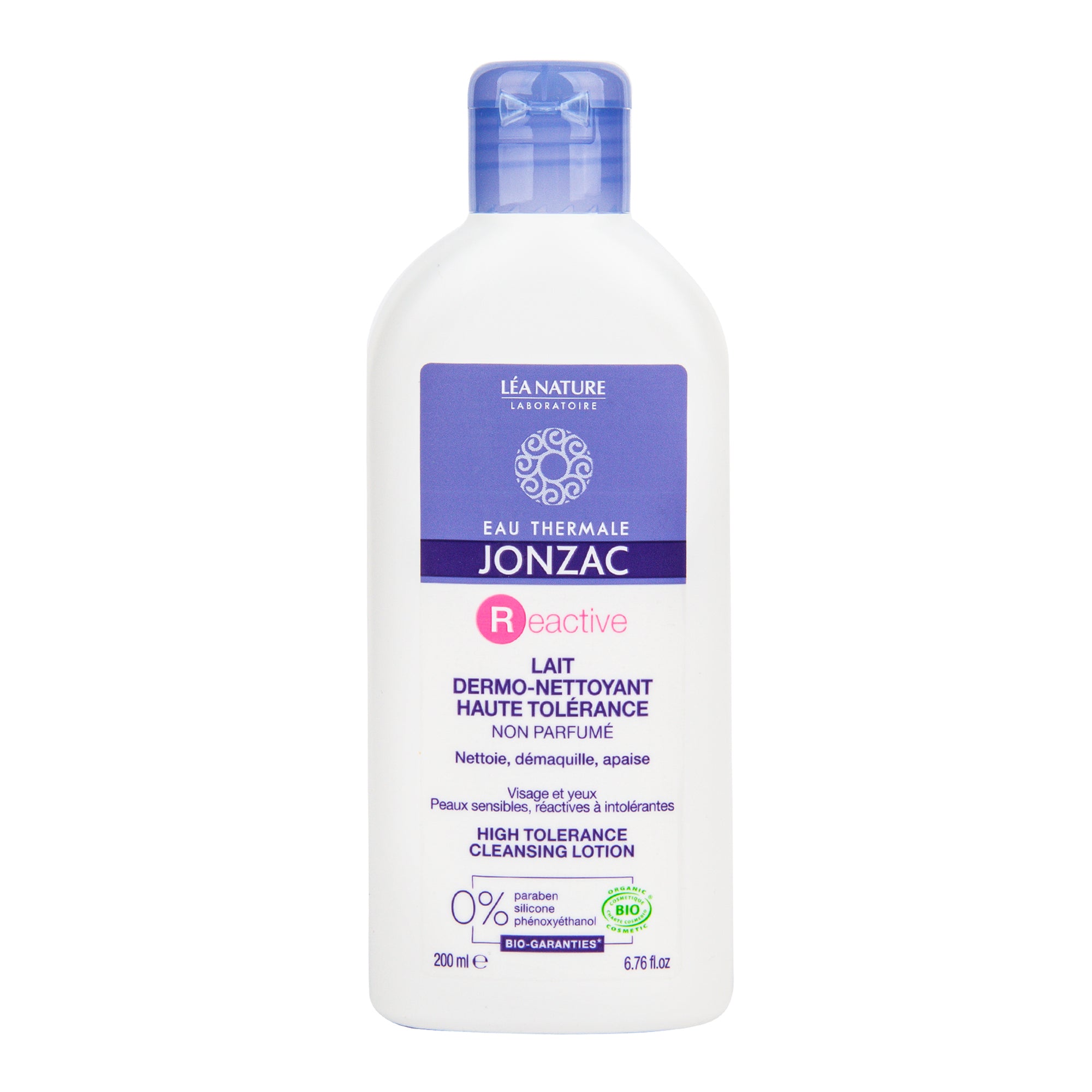 Mléko dermo-čisticí pro intolerantní a reaktivní pleť REACTIVE 200 ml BIO   JONZAC Jonzac
