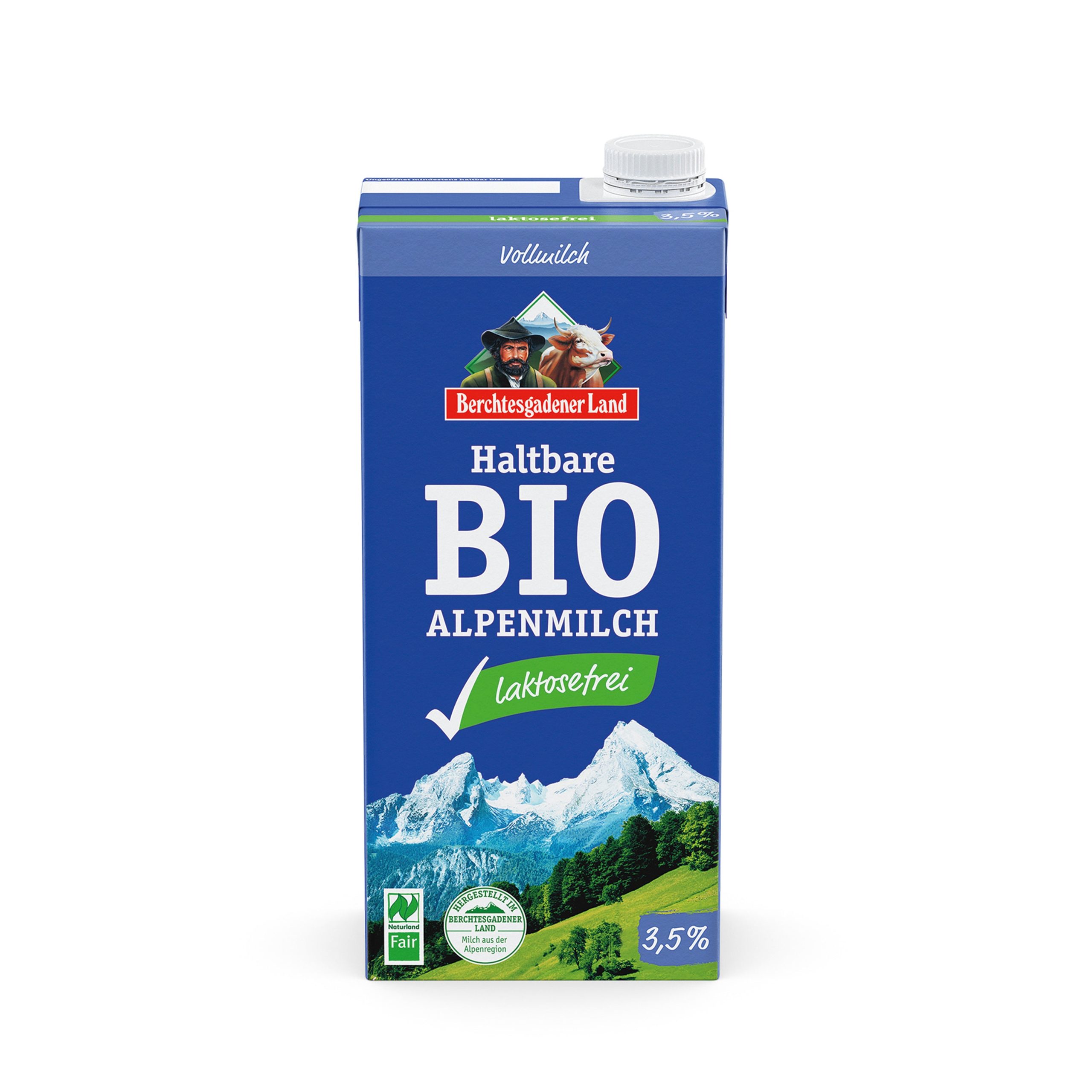 Mléko trvanlivé alpské plnotučné bez laktózy 1 l BIO   BGL BGL