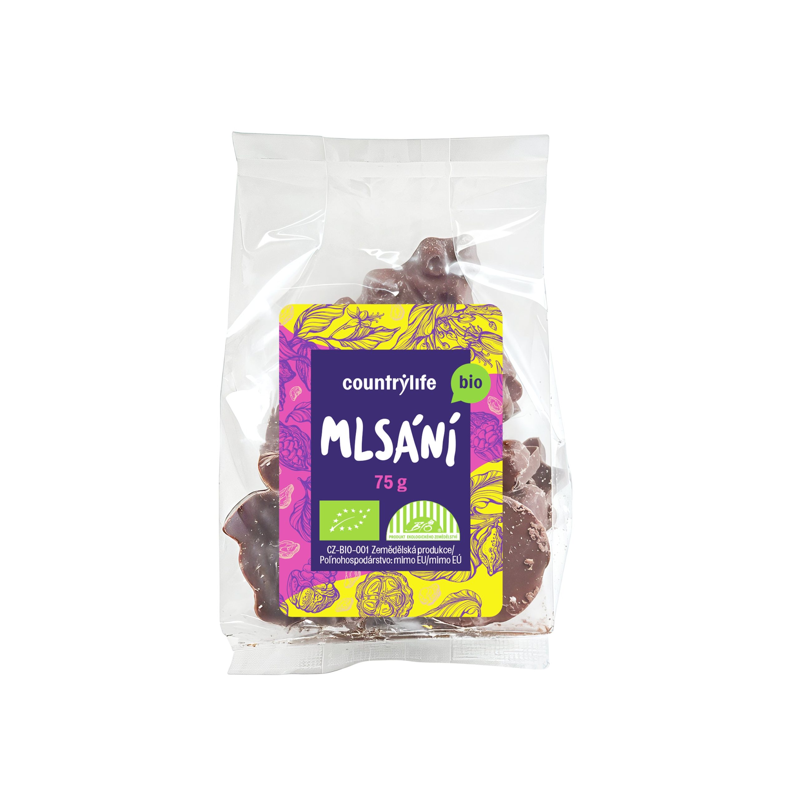 Mlsání - mléčná čokoláda 75 g BIO   COUNTRY LIFE Country Life