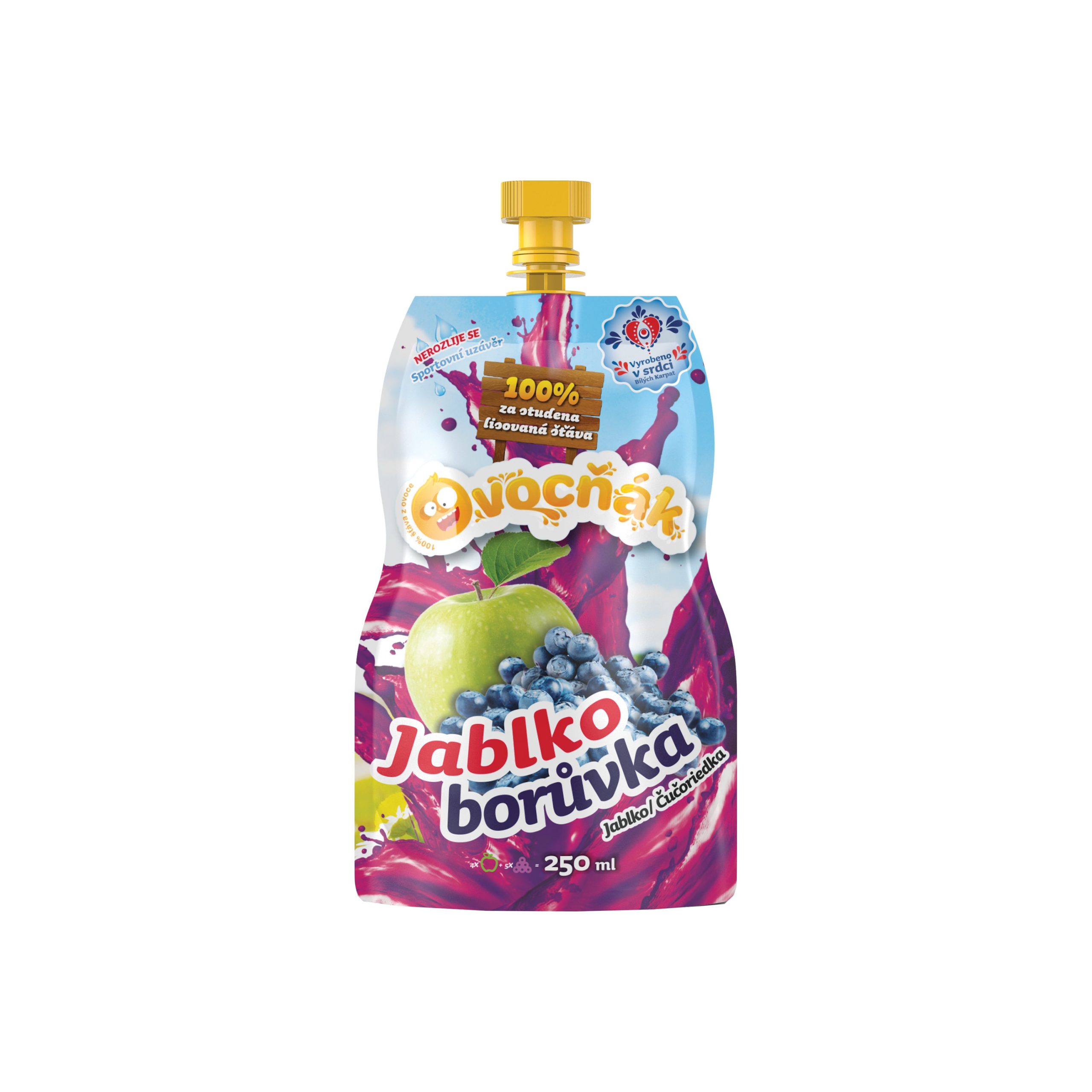 Mošt ovocný jablko-borůvka 250 ml   OVOCŇÁK Ovocňák