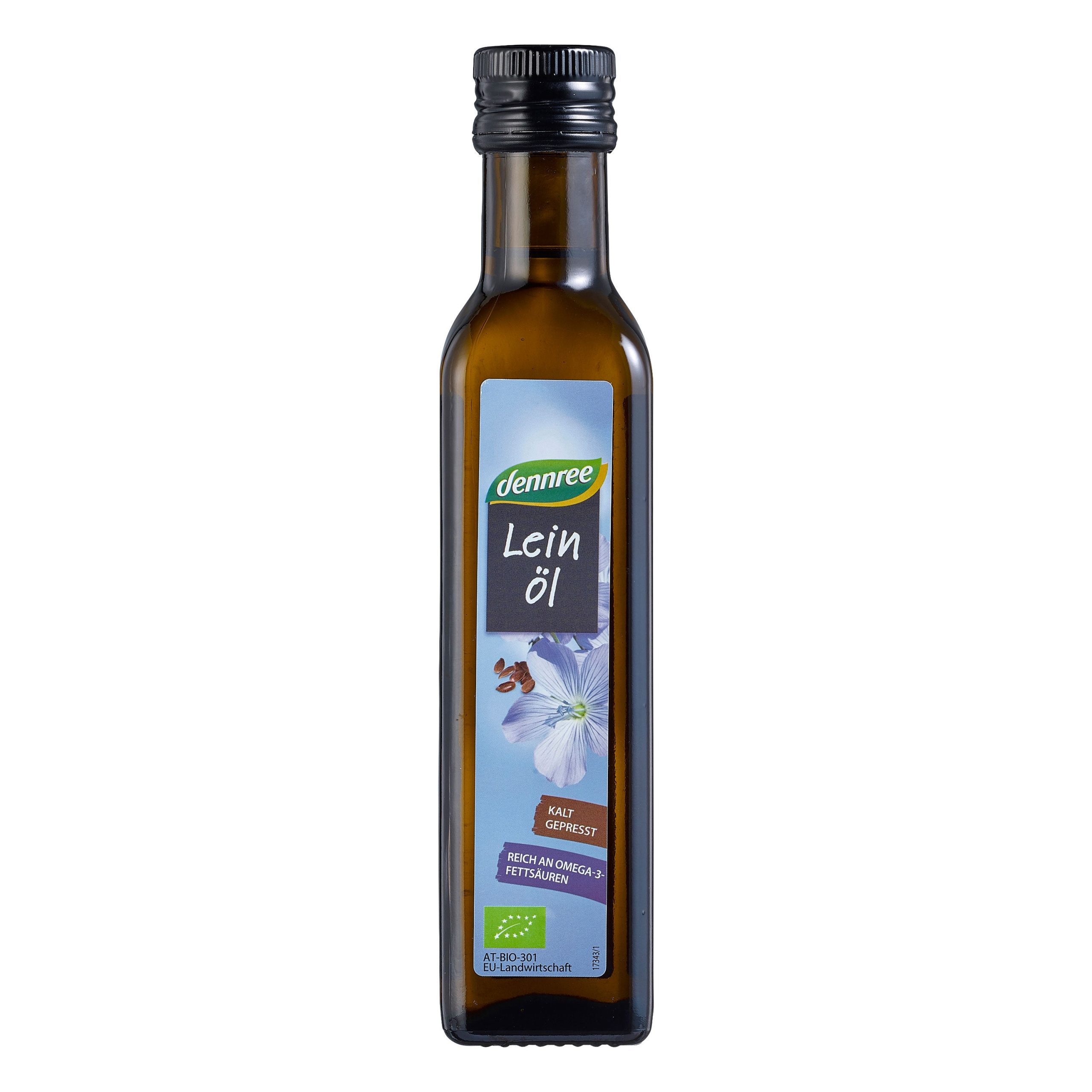 Olej lněný za studena lisovaný 250 ml BIO   DENNREE Dennree
