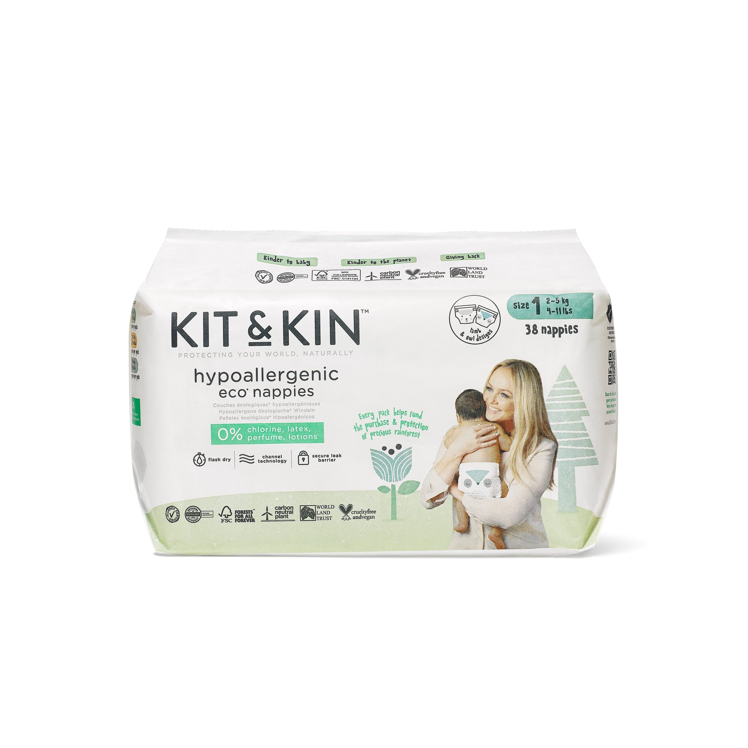 Plenky EKO velikost 1 38 ks   KIT & KIN Kit & Kin