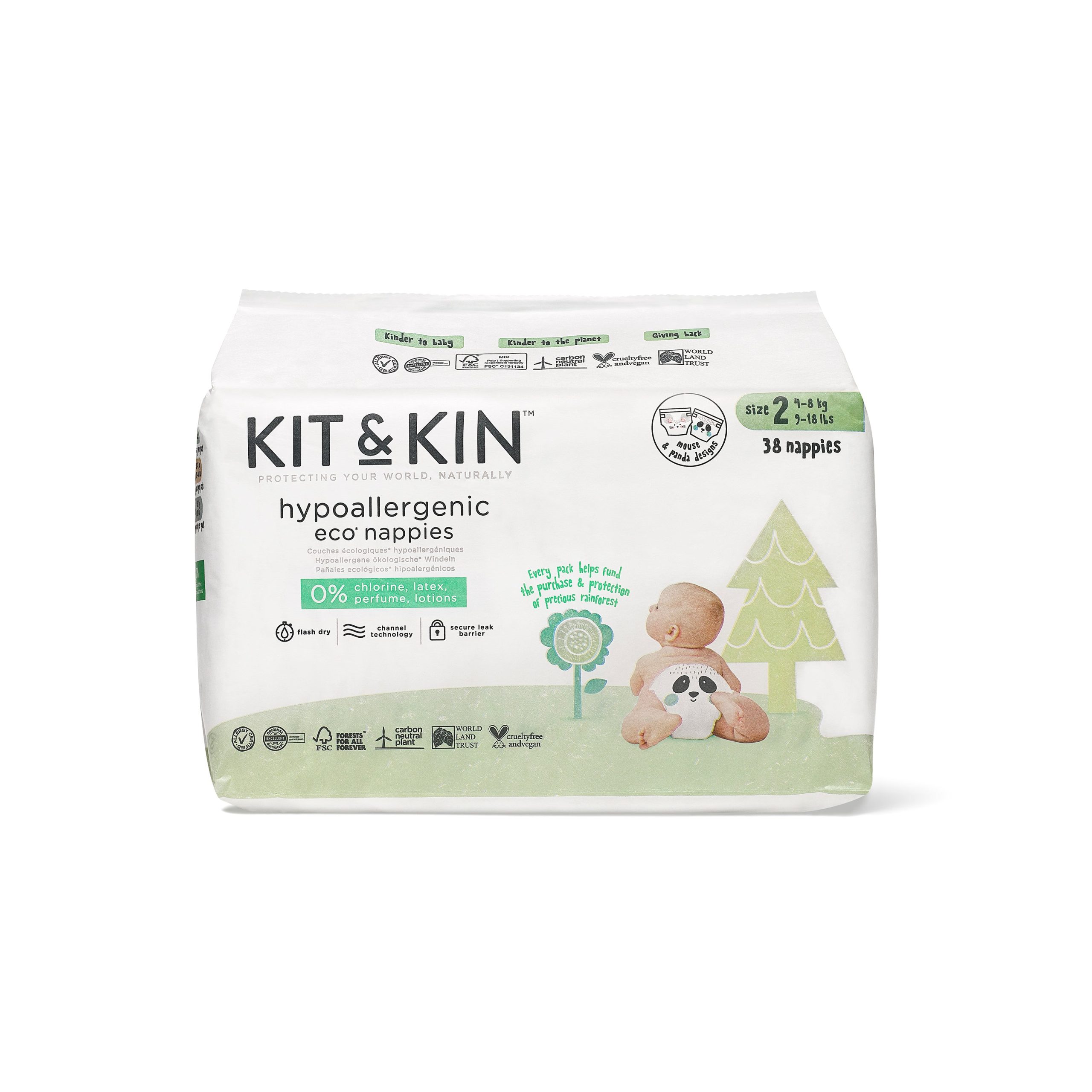 Plenky EKO velikost 2 38 ks   KIT & KIN Kit & Kin