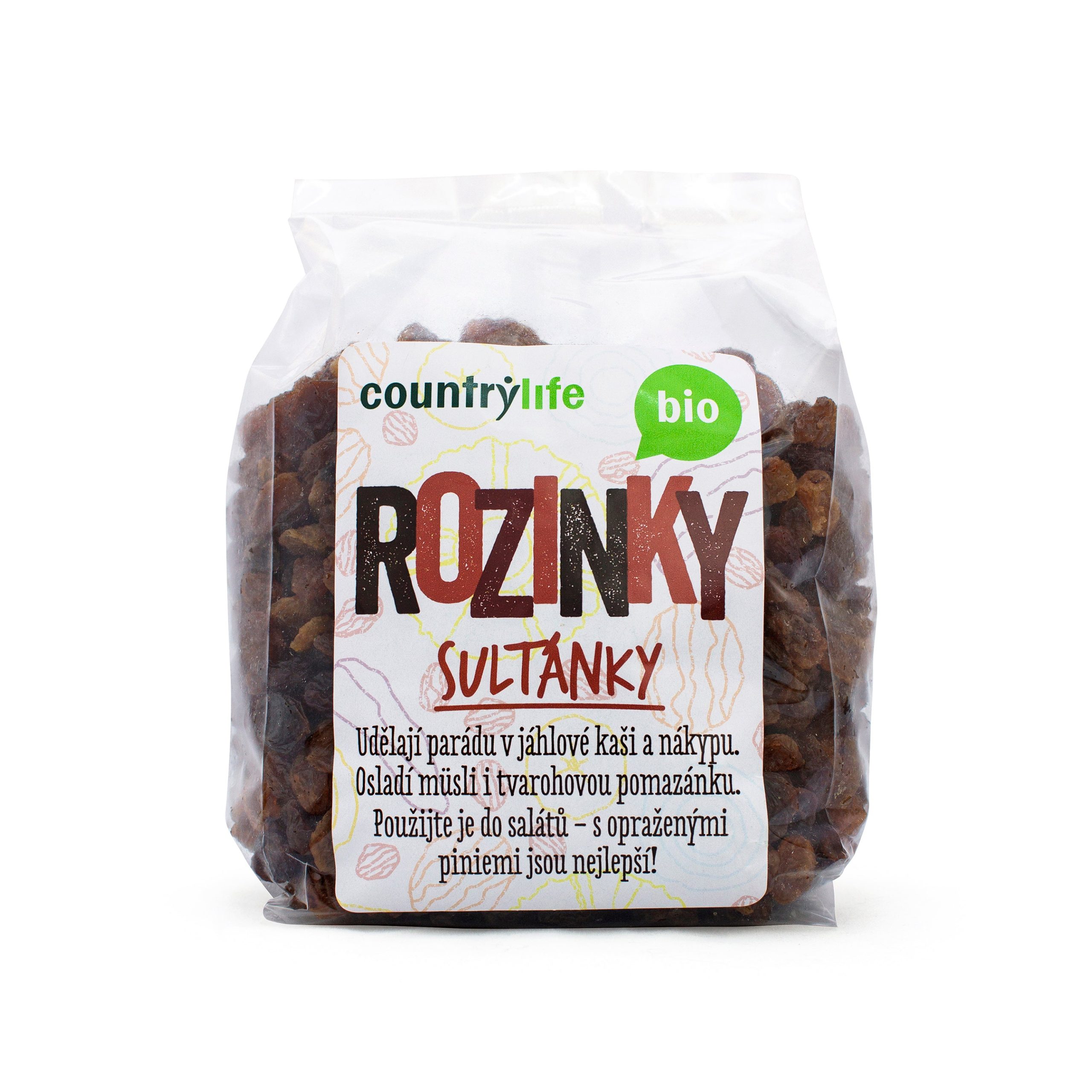 Rozinky sultánky 500 g BIO   COUNTRY LIFE Country Life